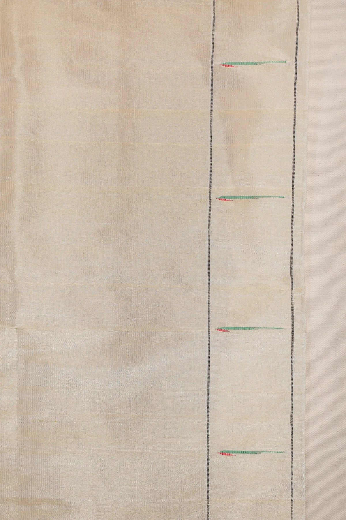 Ivory Pure Silk Handloom Tissue Paithani Saree with Asawali Pallu
