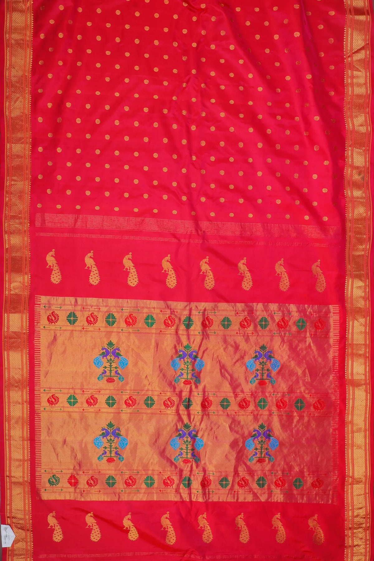 Pink Handloom Pure Silk Gadwal Saree - Kalanjali Paithani