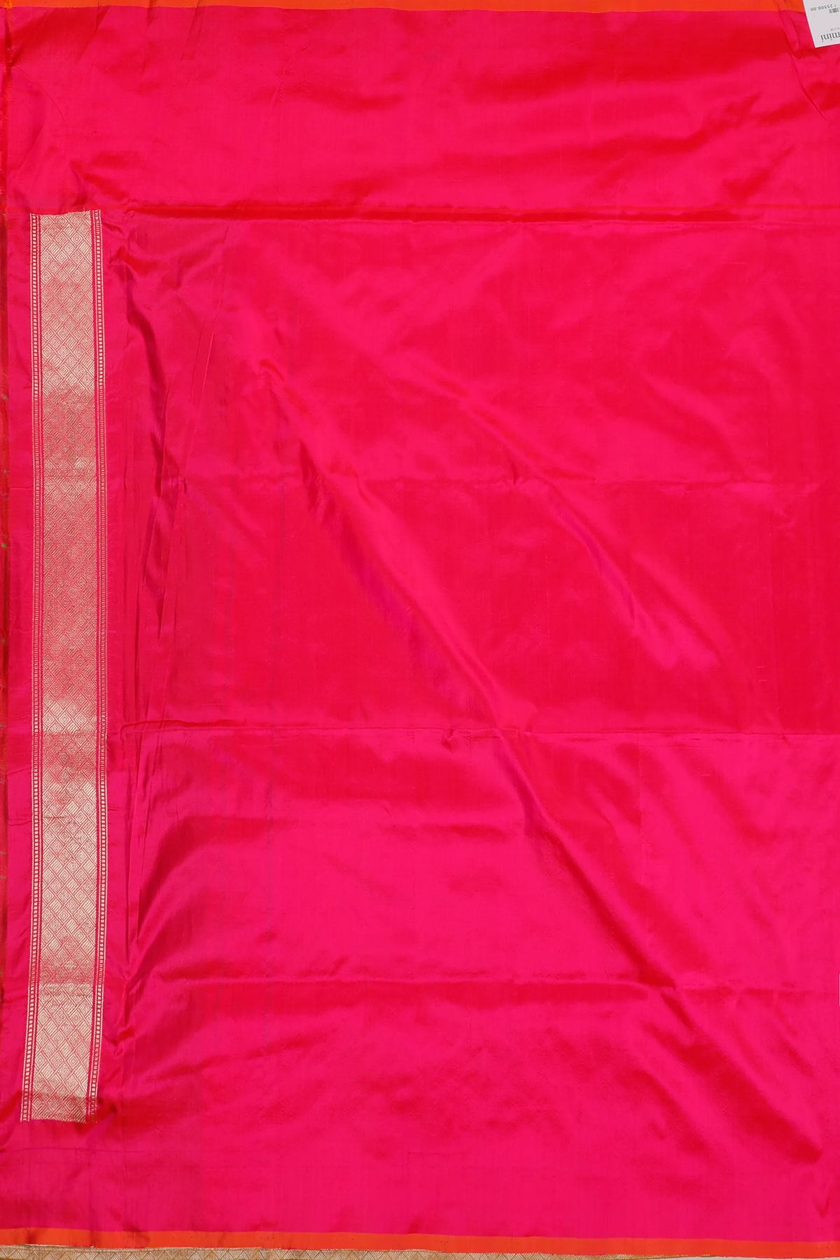 Parrot Green Benarasi Katan Pure Silk Saree