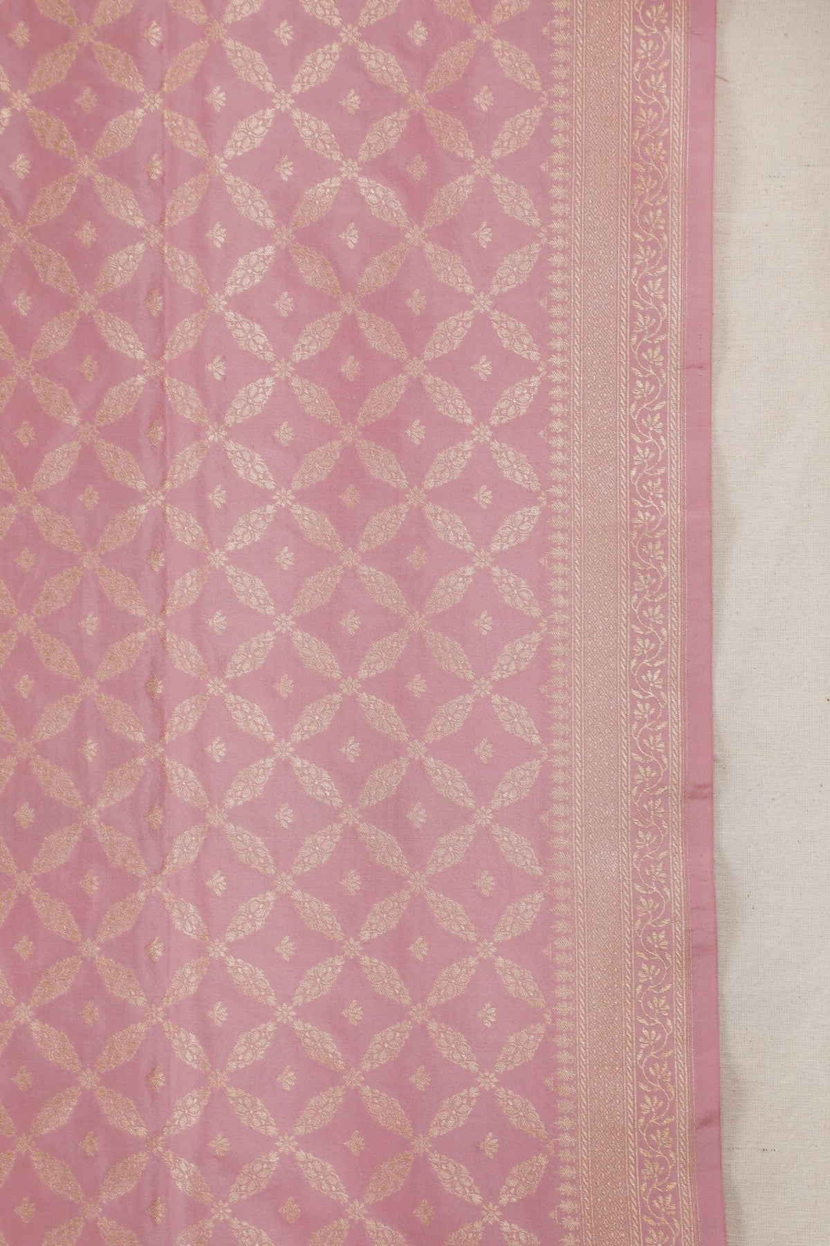 Baby Pink Handloom Benarasi Katan Silk Saree