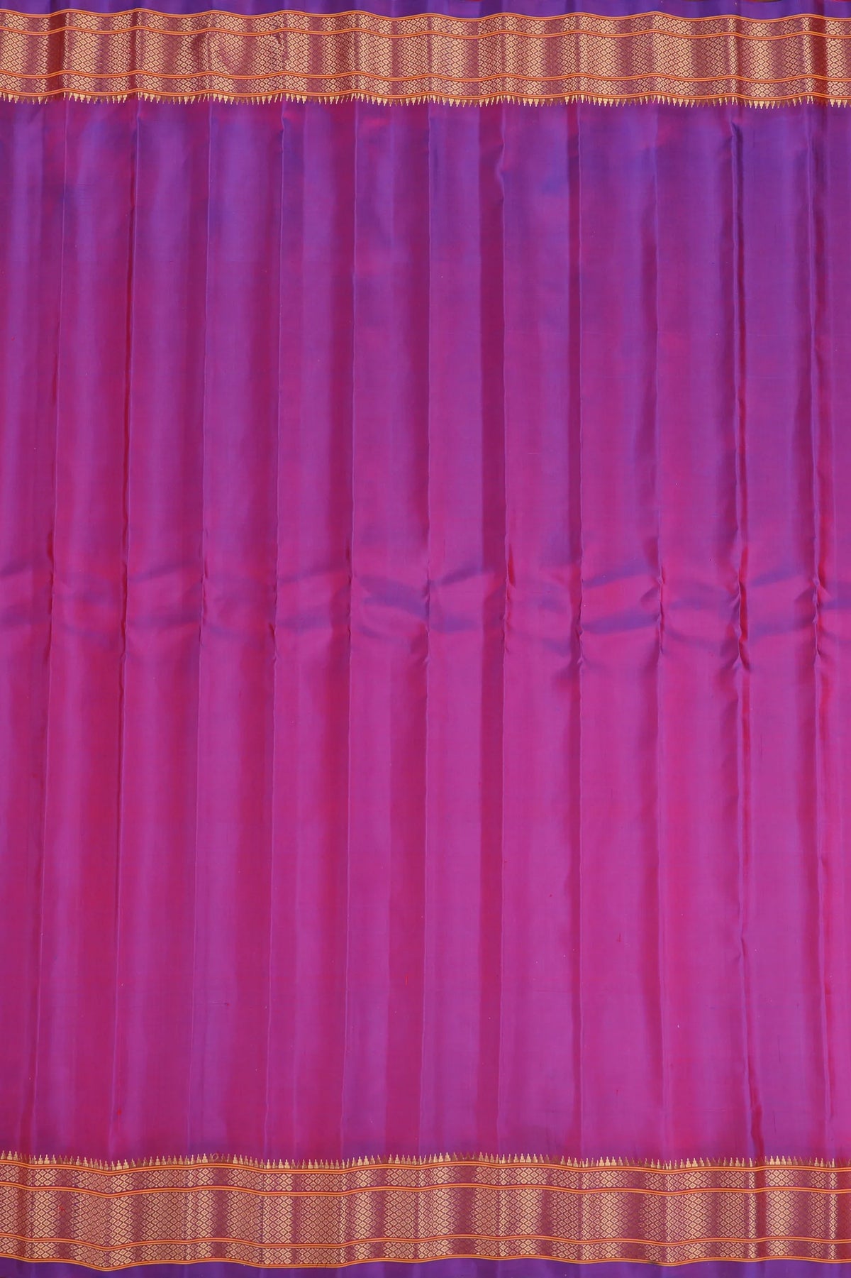 Purple Handloom Pure Silk Gadwal Saree - Kalanjali Paithani with Muniya Buttis