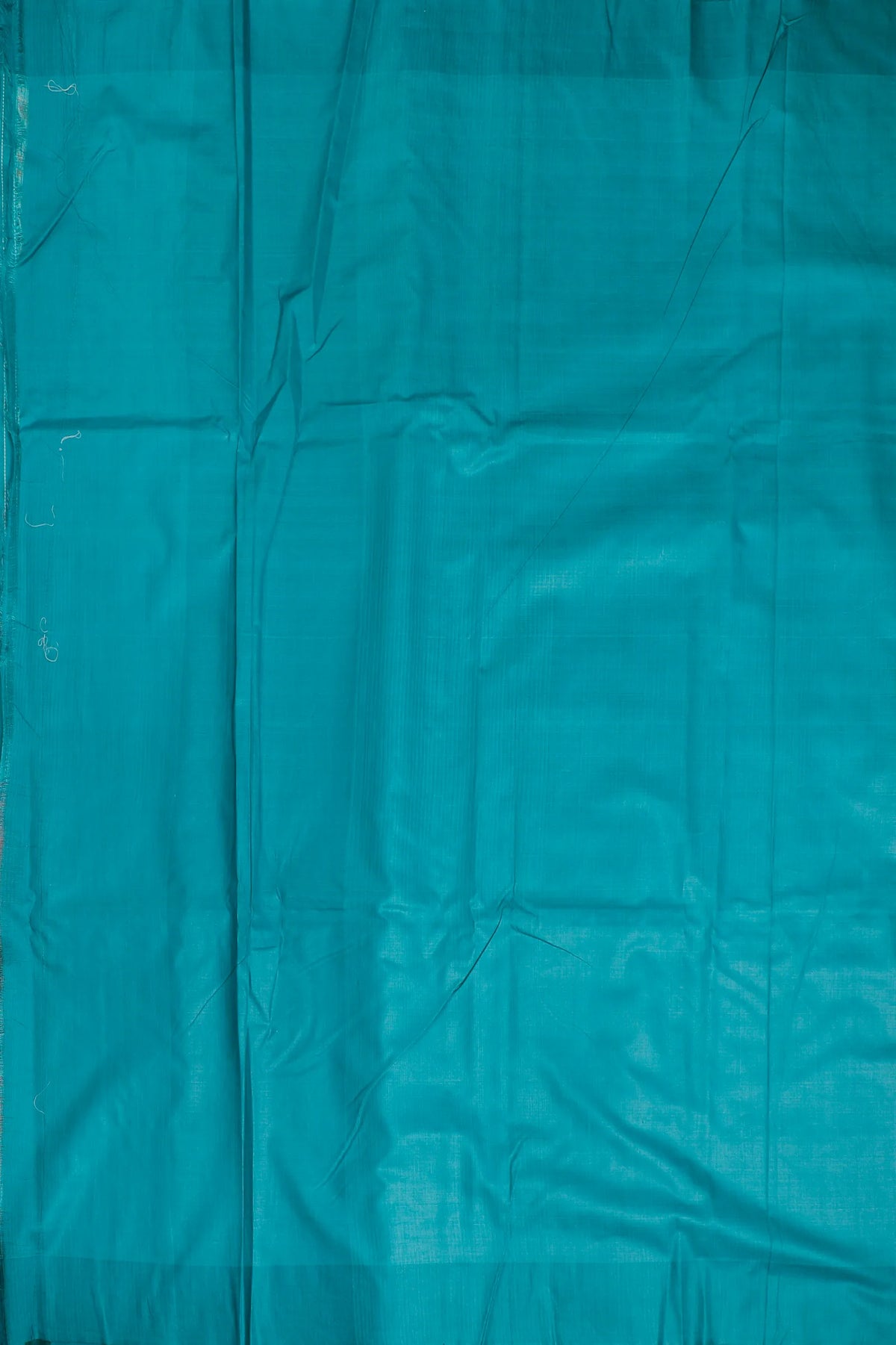 Beige Handloom Tussar Silk Saree with Peacock Blue Temple Border