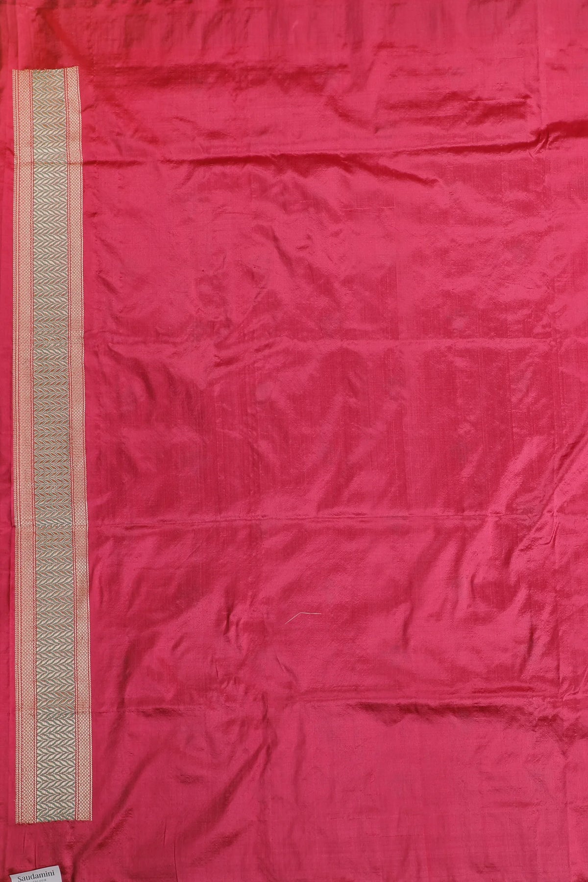 Peach Pink Real Zari Pure Silk Benarasi Saree - Revival Design