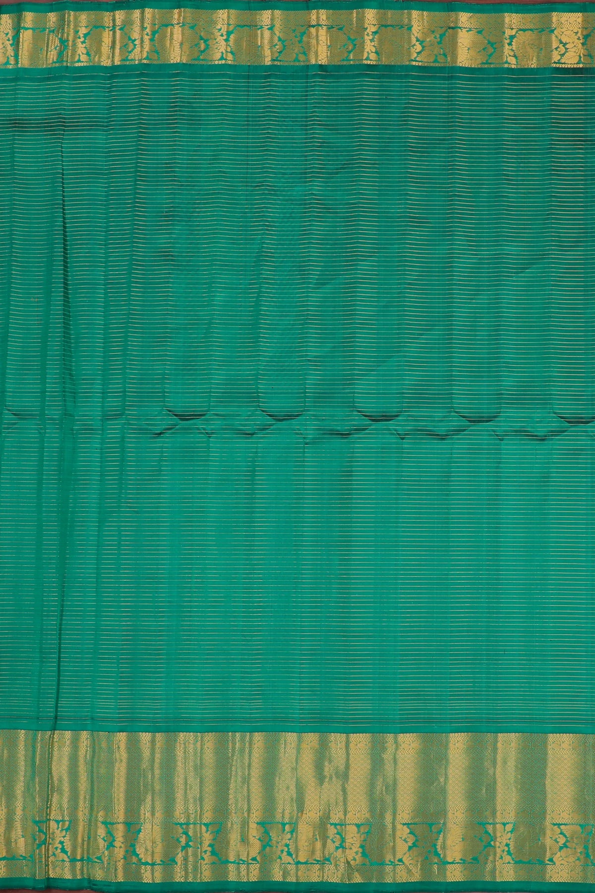 Bottle Green Handloom Pure Silk Gadwal Saree