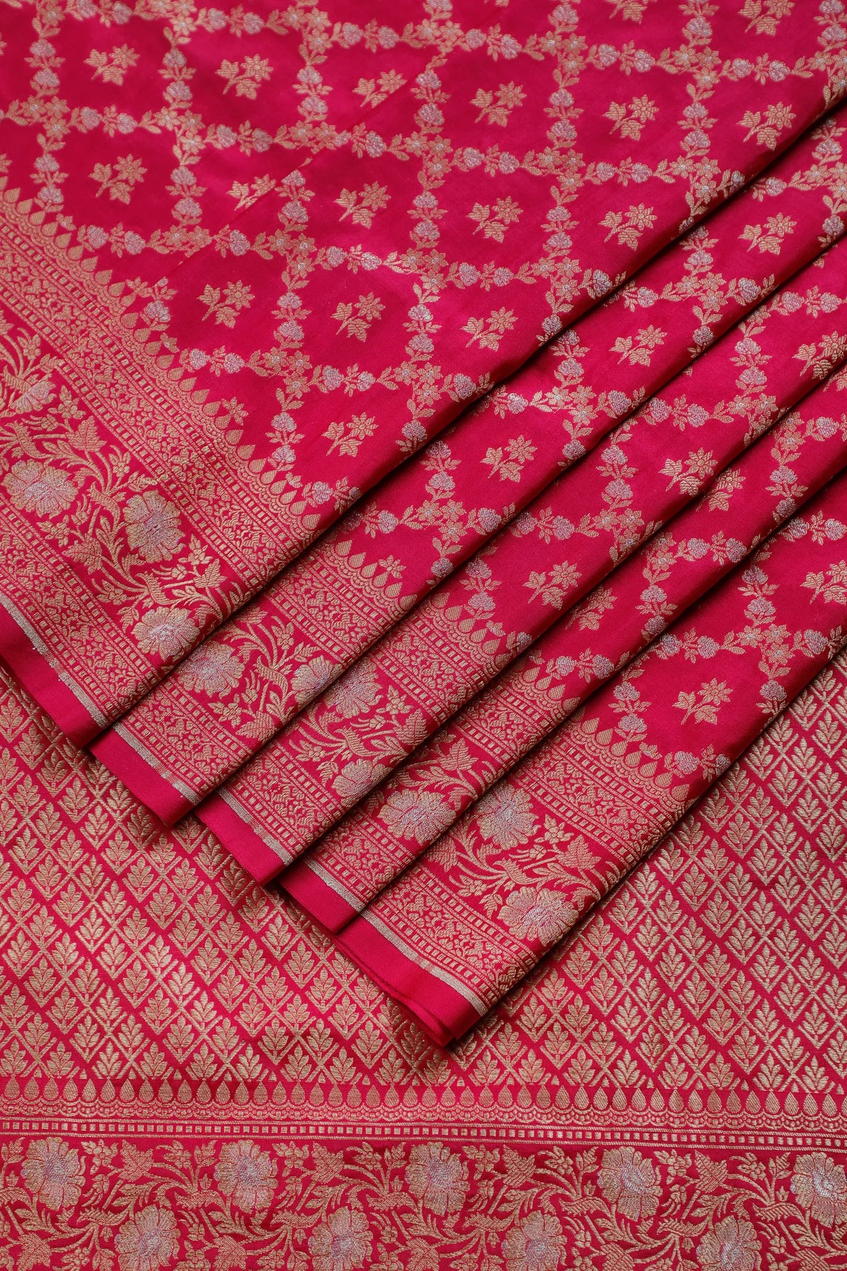Pink Handloom Benarasi Katan Silk Saree