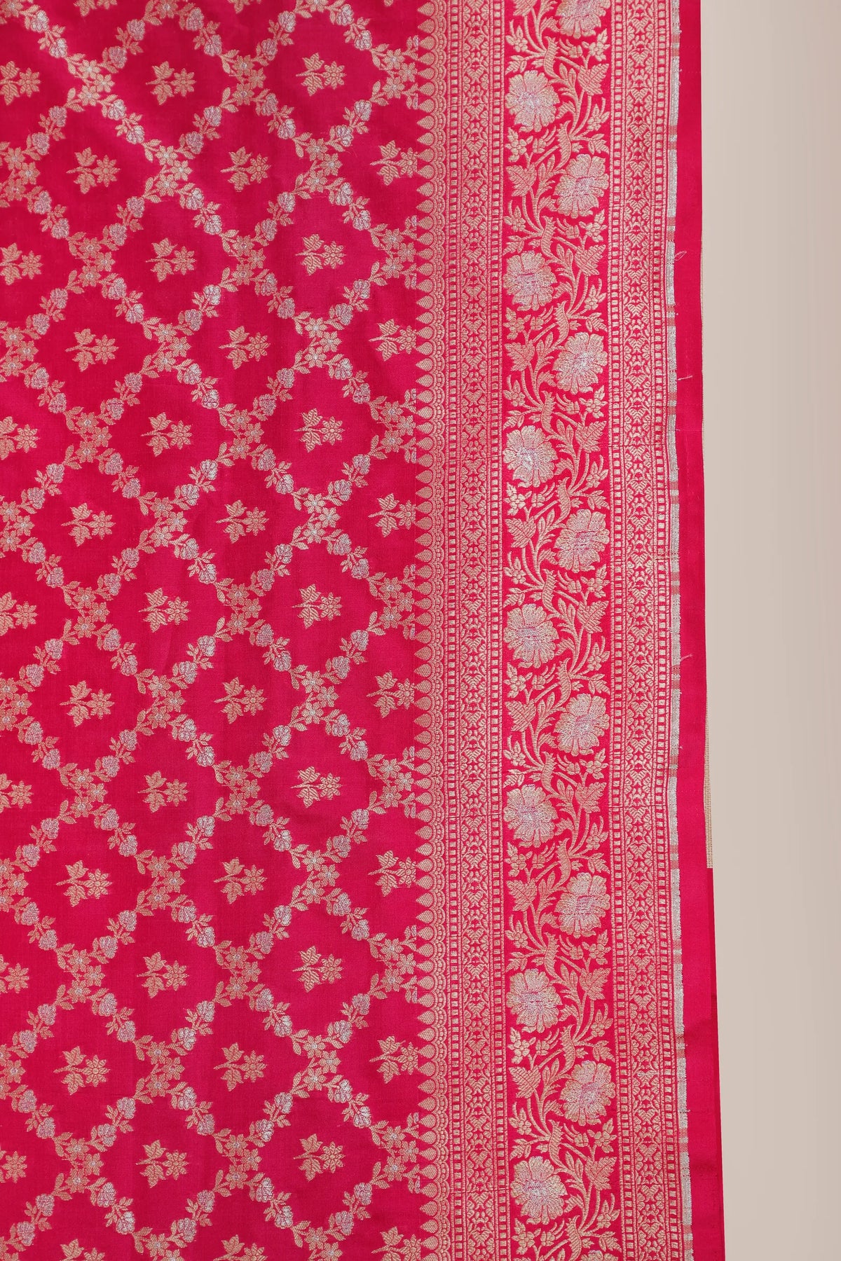 Pink Handloom Benarasi Katan Silk Saree