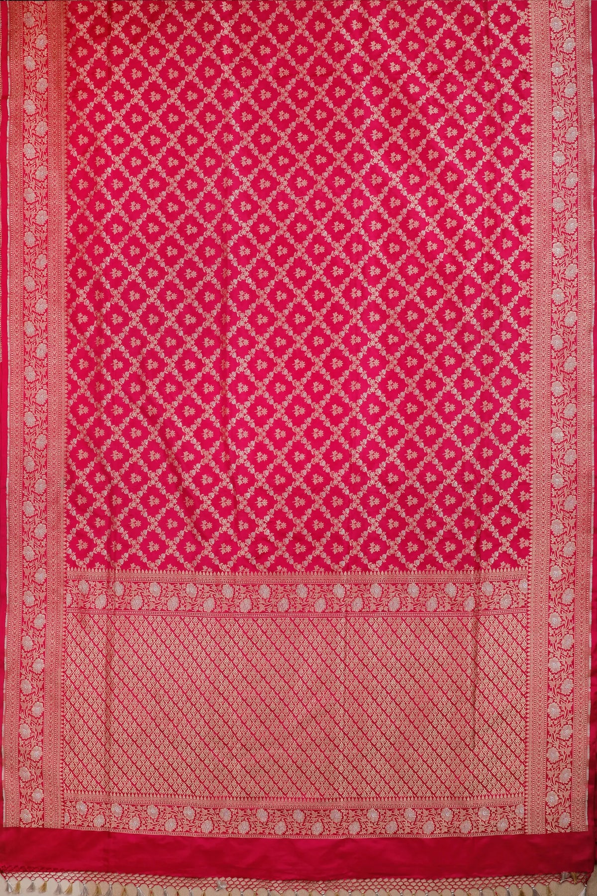 Pink Handloom Benarasi Katan Silk Saree