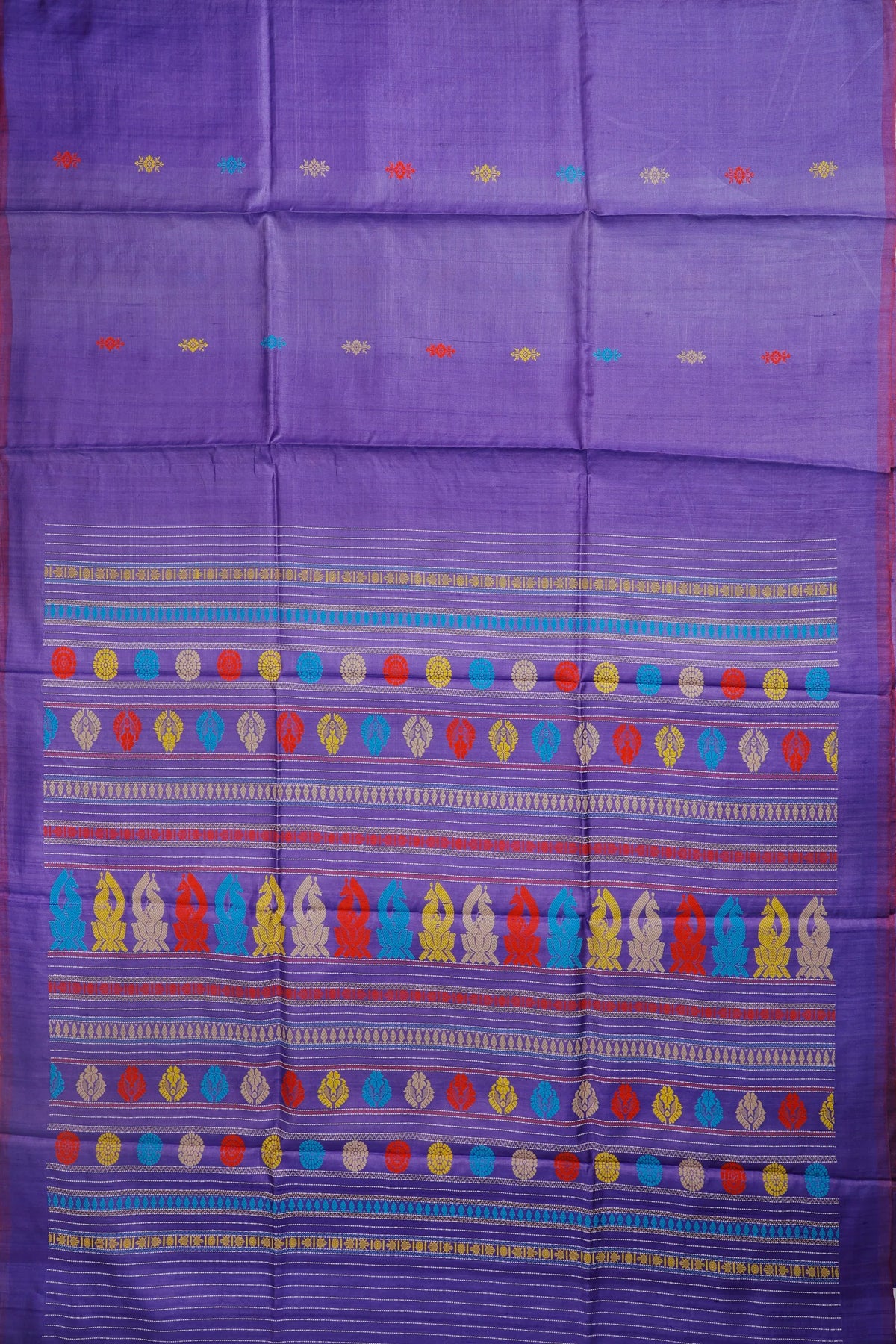 Lavender Gobalpur Orissa Tussar Pure Silk Handloom Saree