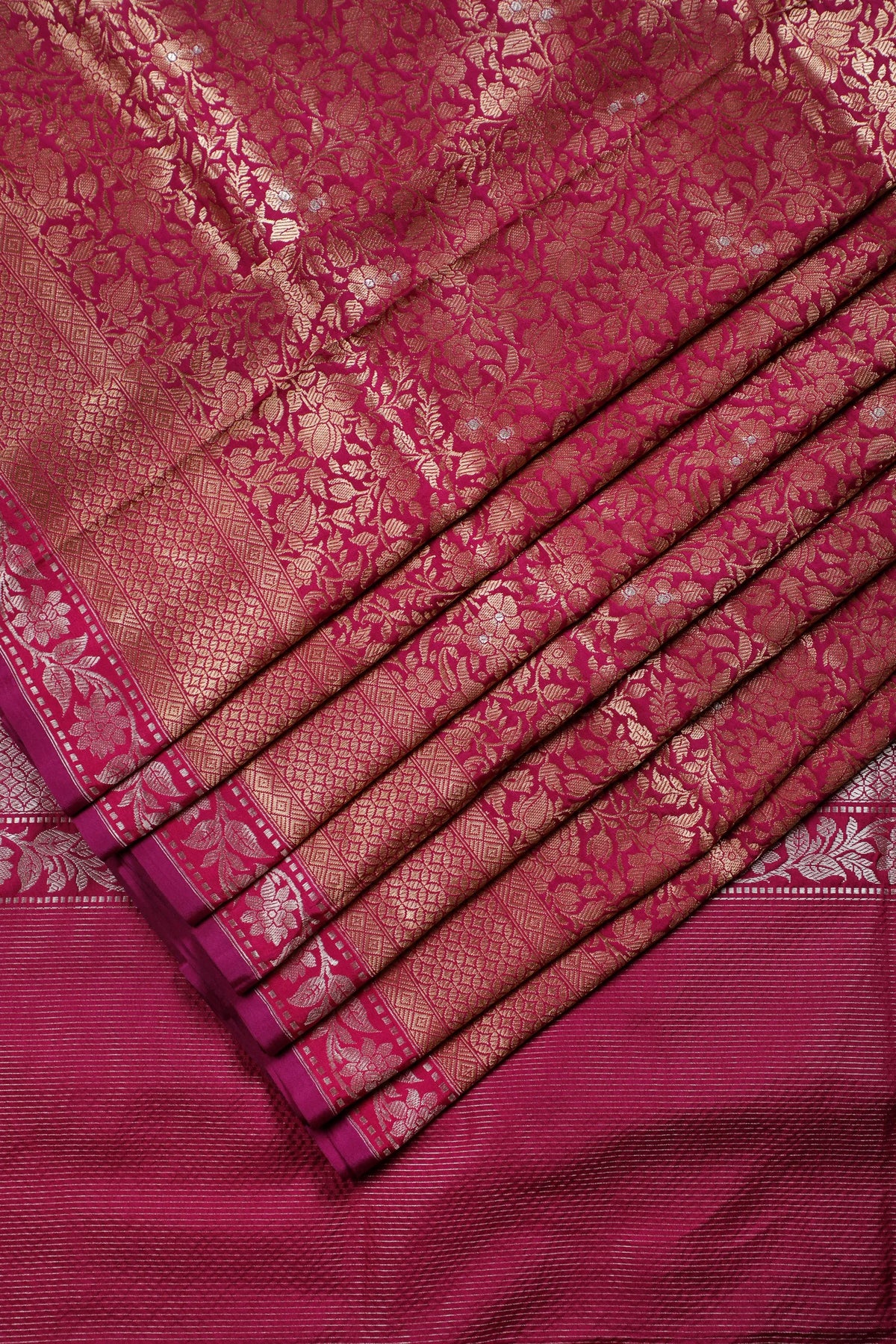 Dark Purple Handloom Benarasi Katan Silk Saree