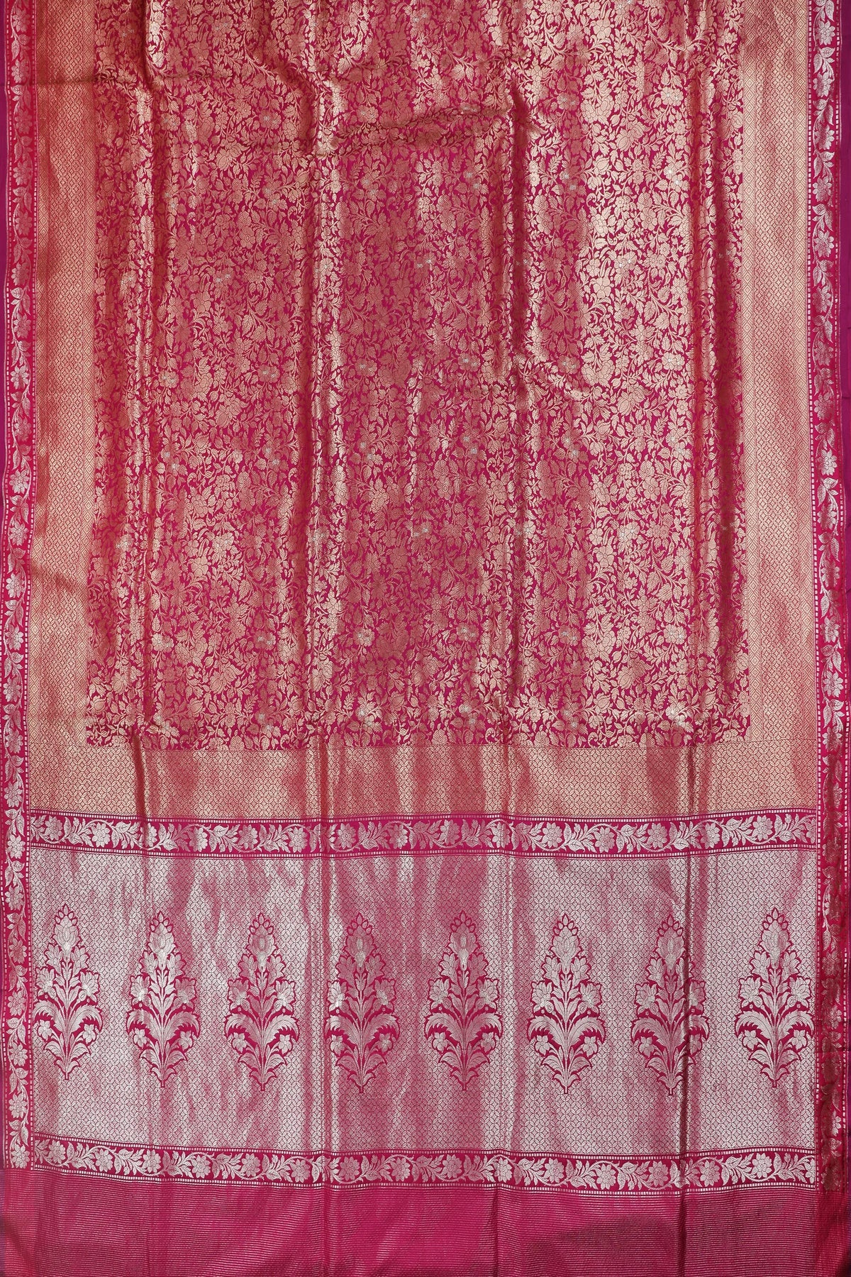 Dark Purple Handloom Benarasi Katan Silk Saree