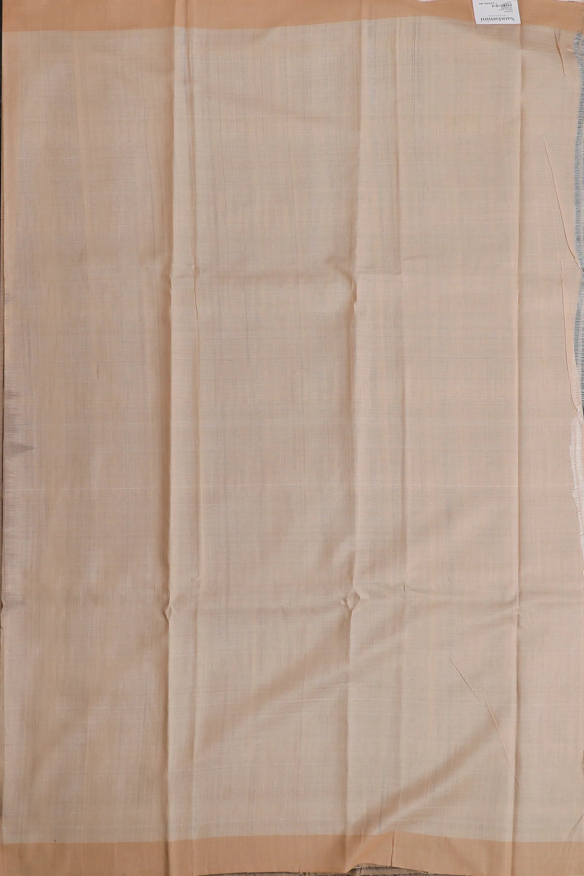 Grey Handloom Tussar Silk Saree with Beige Border