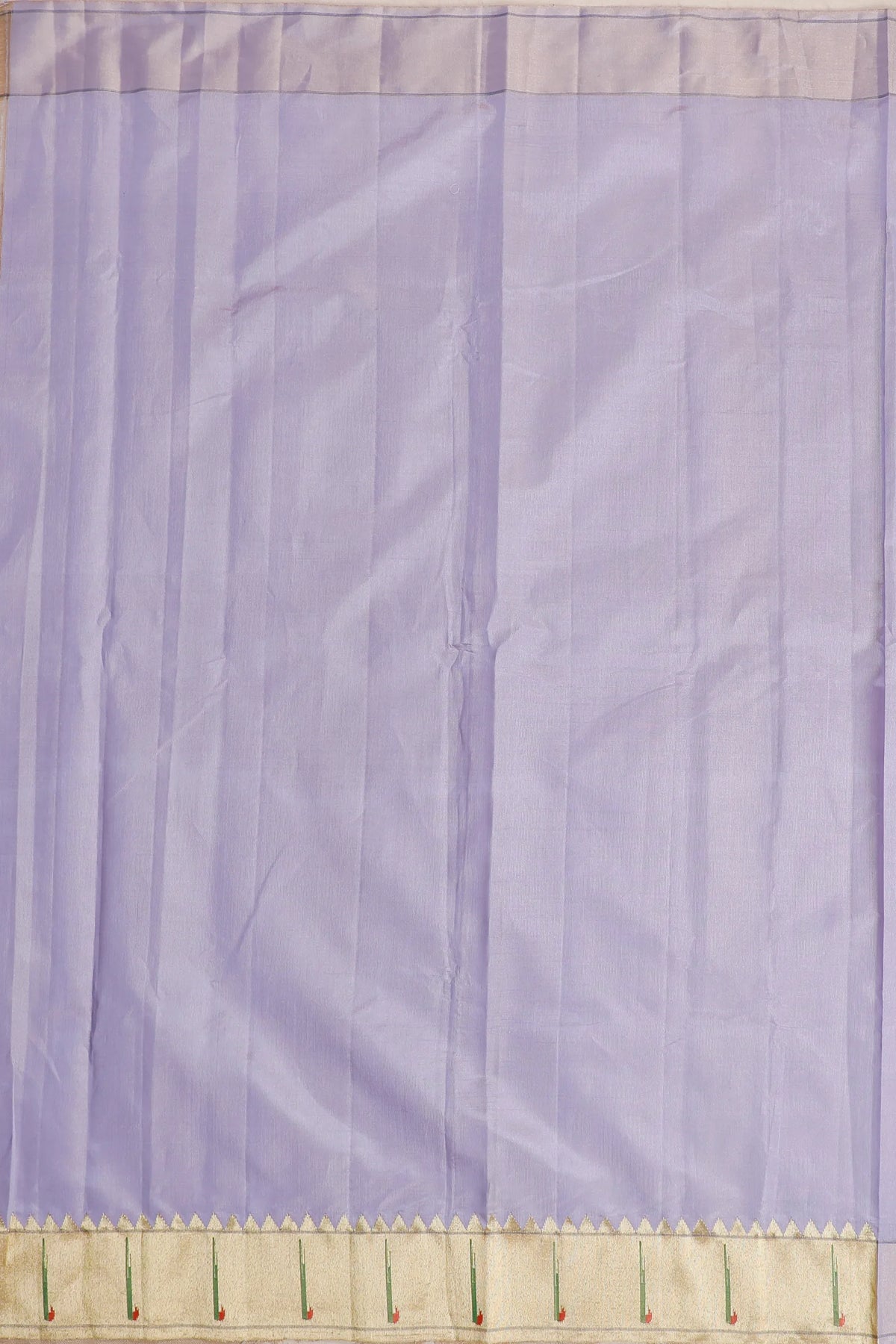 Lavender Pure Silk Handloom Paithani Tissue Saree with Asawali Pallu - Revival Design