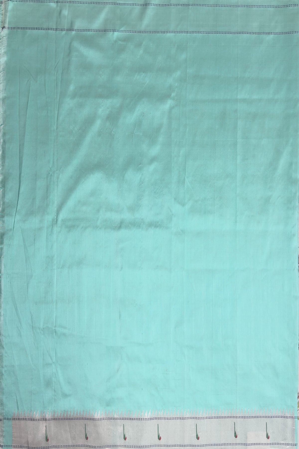 Mint Blue Handloom Paithani Muniya Asawali