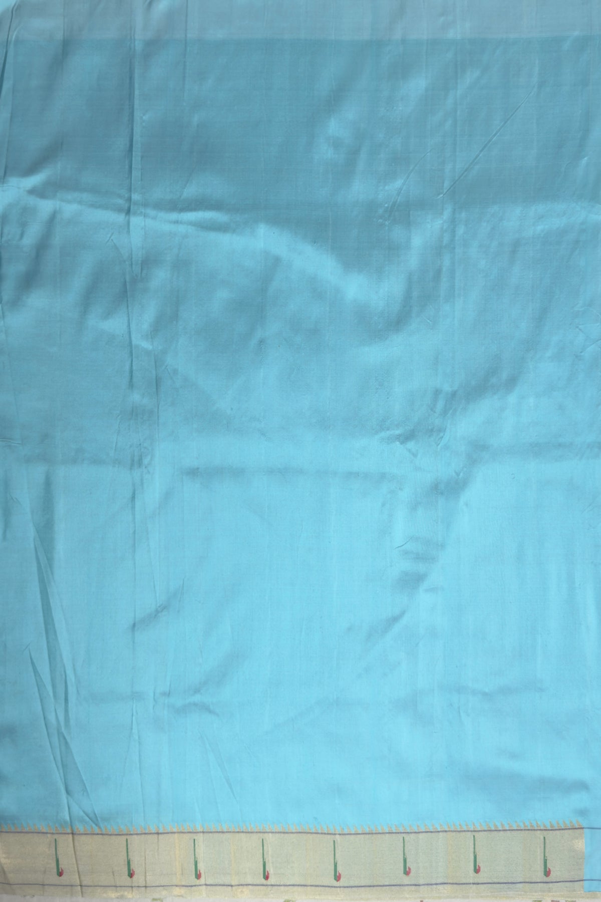 Sky Blue Handloom Paithani Muniya Asawali
