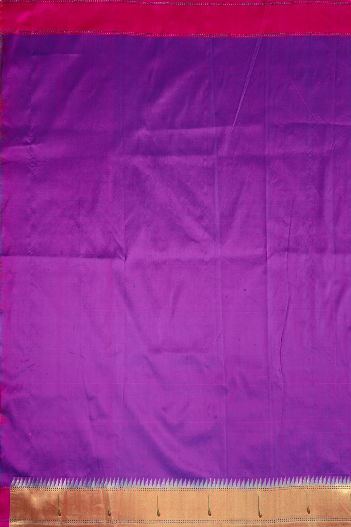 Purple Handloom Paithani Muniya Asawali