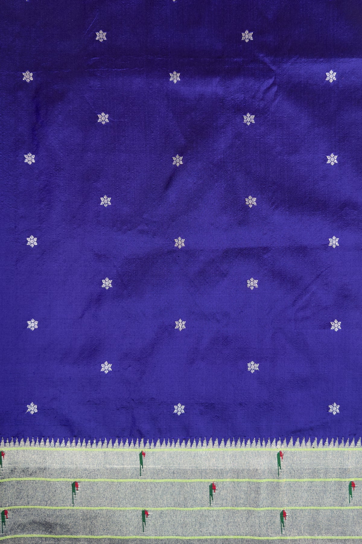 Navy Blue Handloom Triple Muniya Paithani