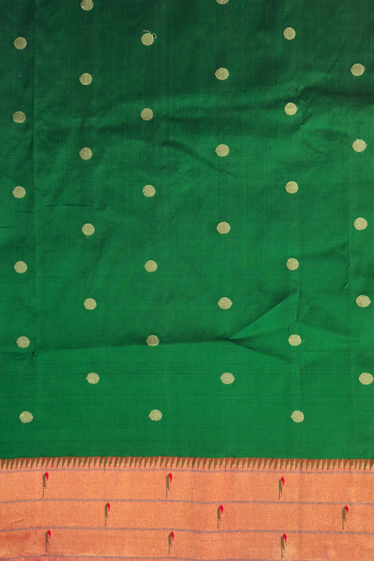 Green Triple Muniya Handloom Paithani