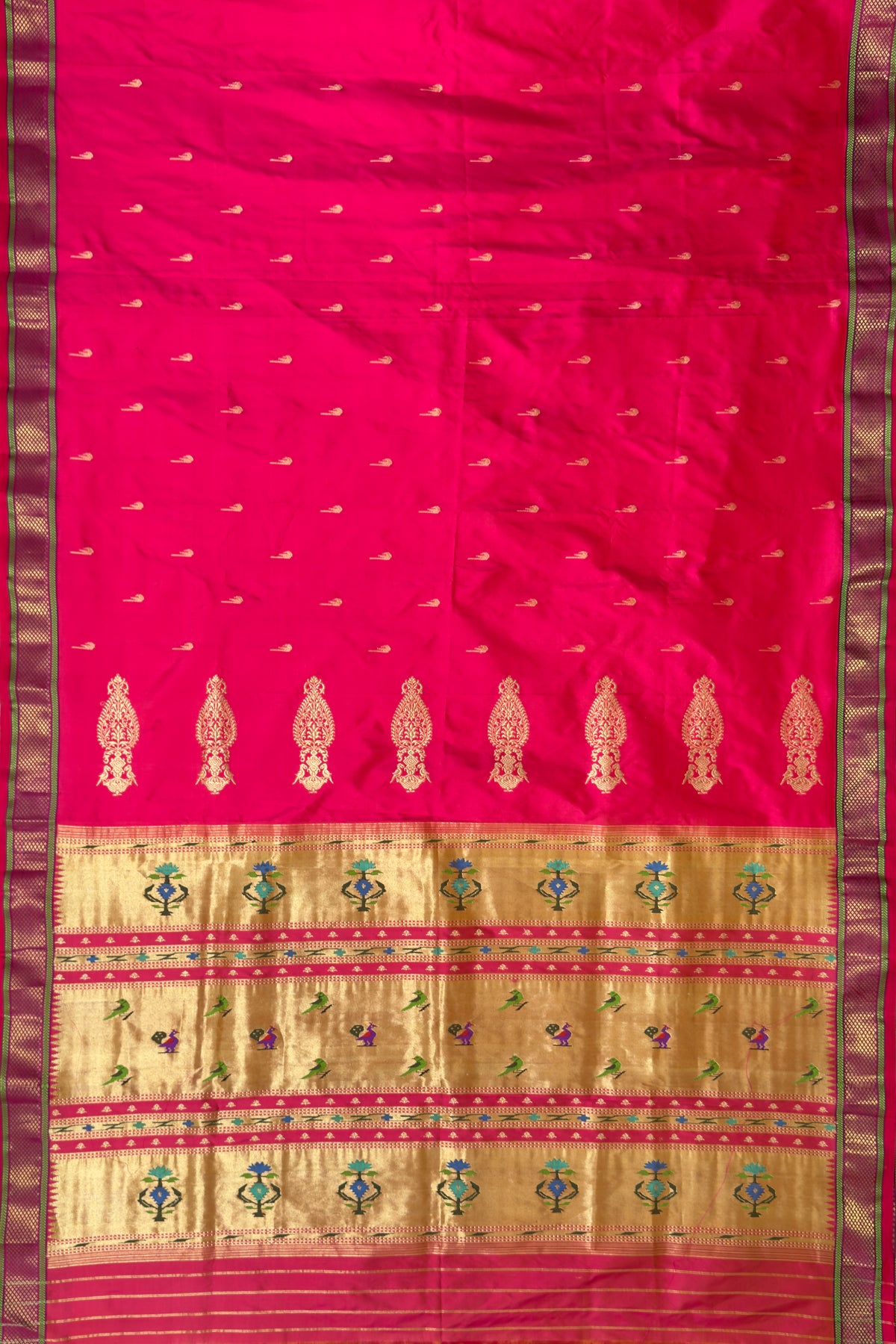 Pink Vintage Asawali Handloom Paithani