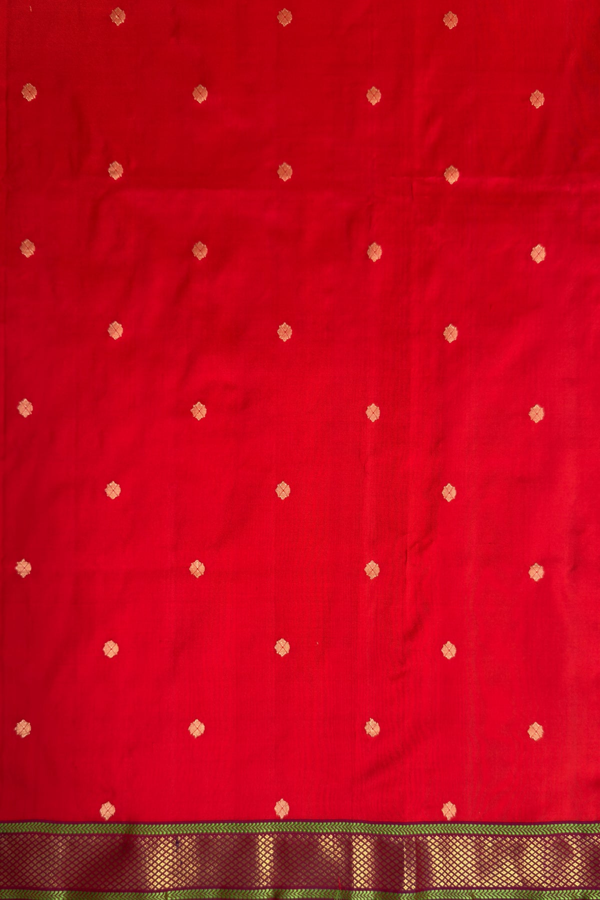 Red Vintage Asawali Handloom Paithani