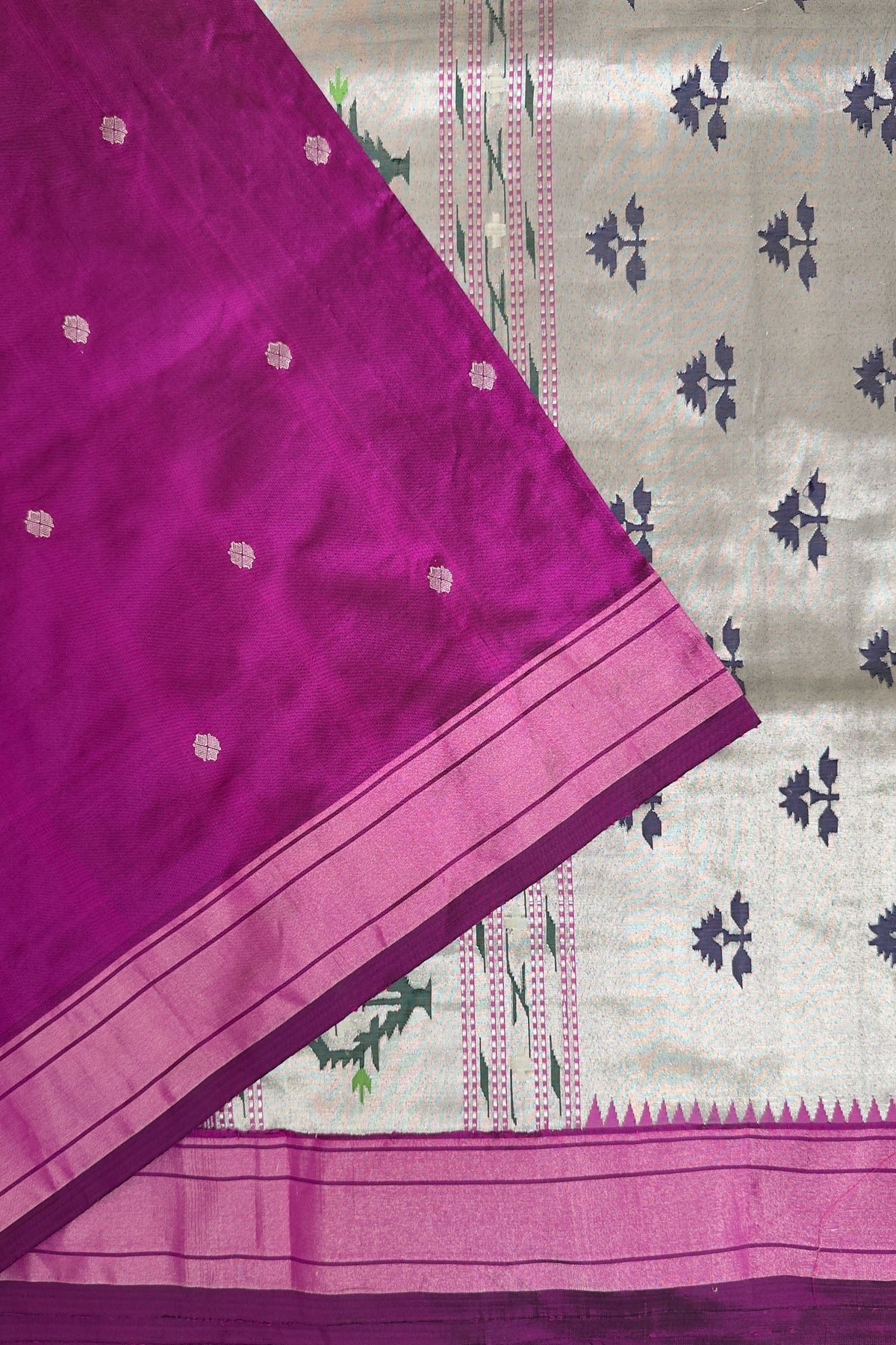 Wine Vintage Asawali Handloom Paithani
