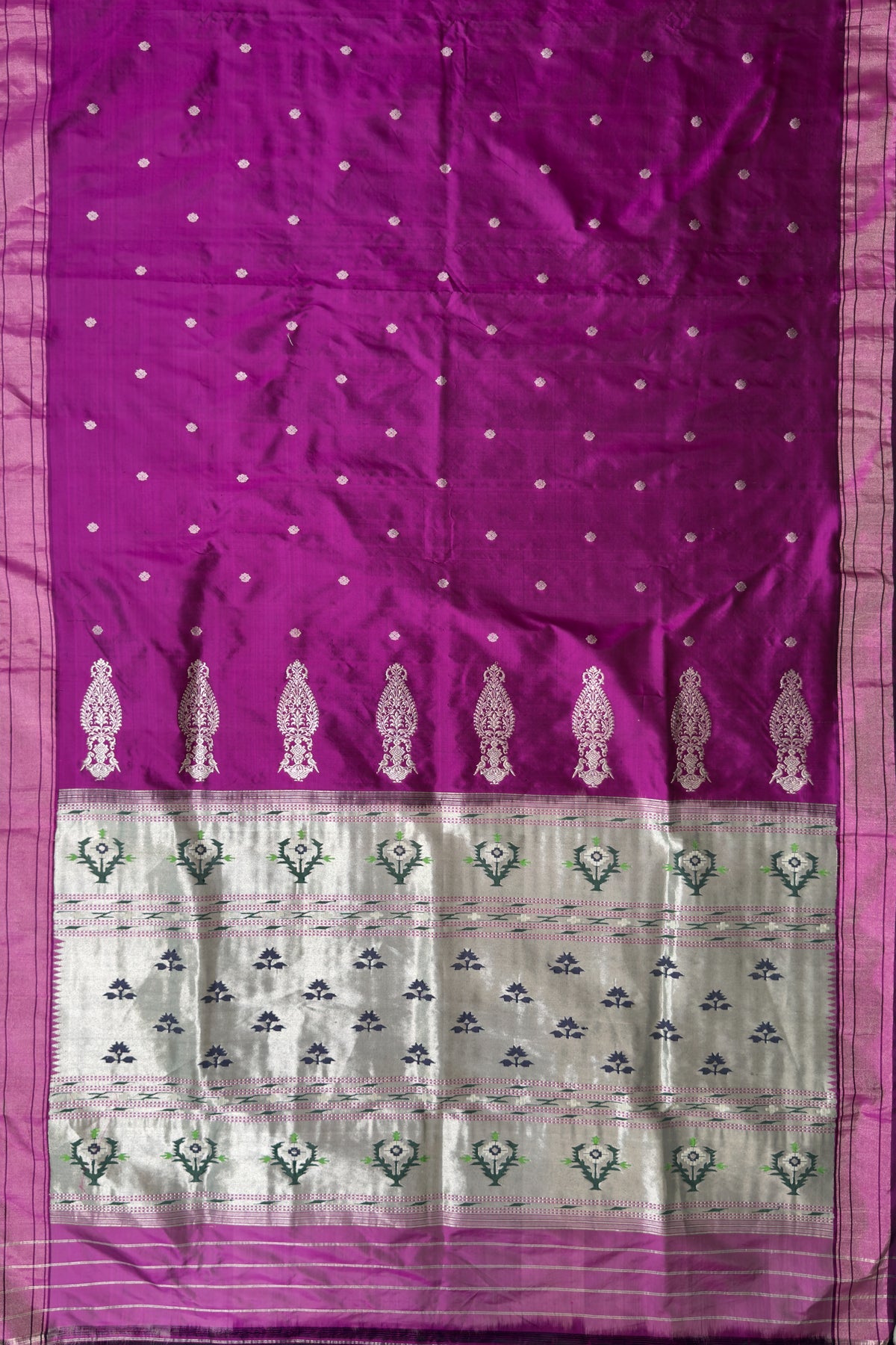 Wine Vintage Asawali Handloom Paithani