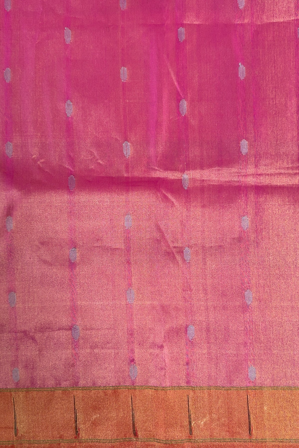 Pink Pure Silk Handloom Tissue Paithani Saree