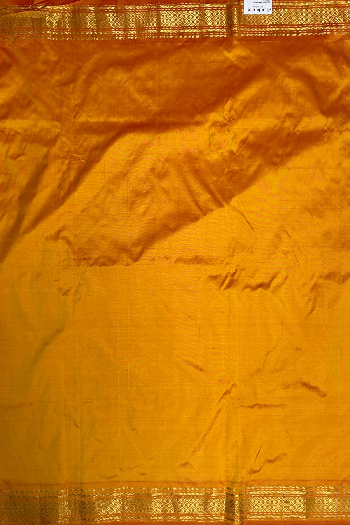 Mango Yellow Pure Silk Handloom Parrot Pallu Paithani