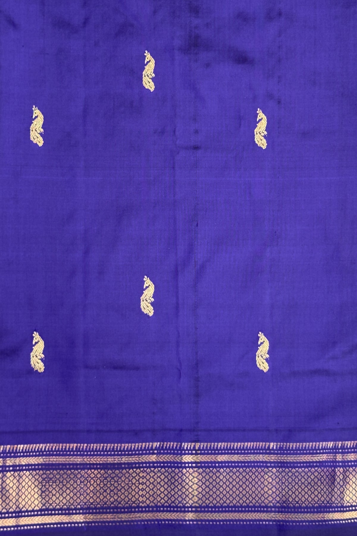 Navy Blue Handloom Asawali Paithani
