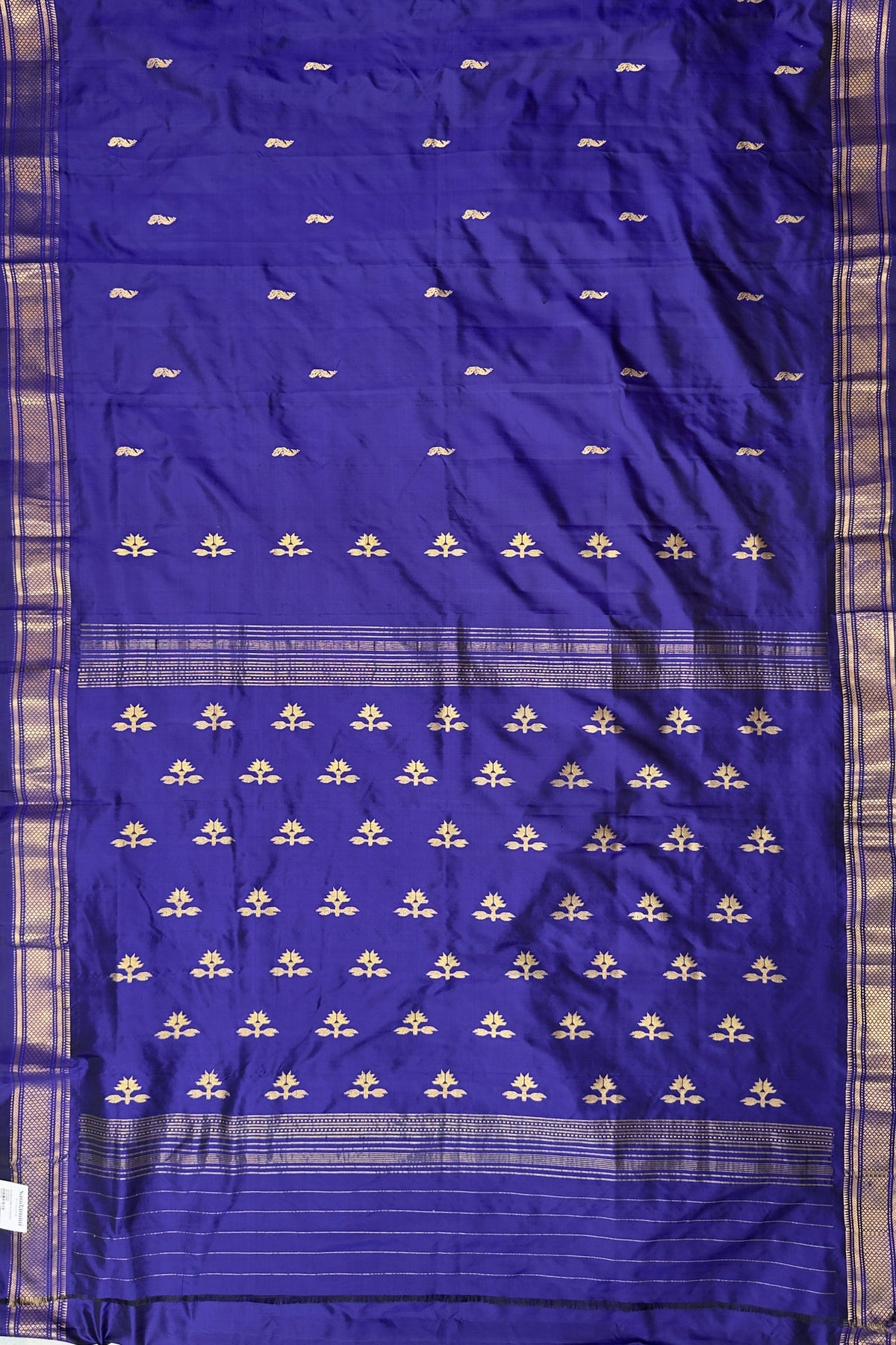 Navy Blue Handloom Asawali Paithani