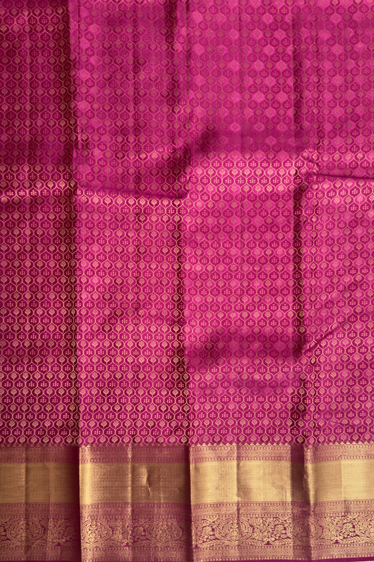 Wine & Magenta Pure Silk Handloom Kanjeevaram