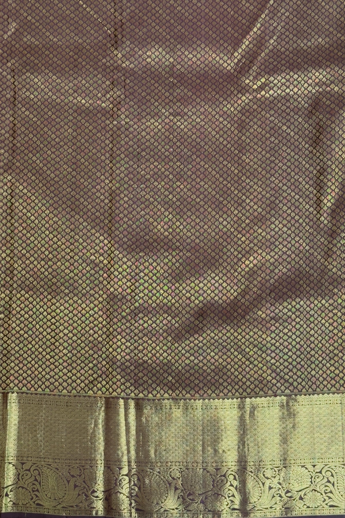 Coffee Brown Pure Silk Handloom Kanjeevaram