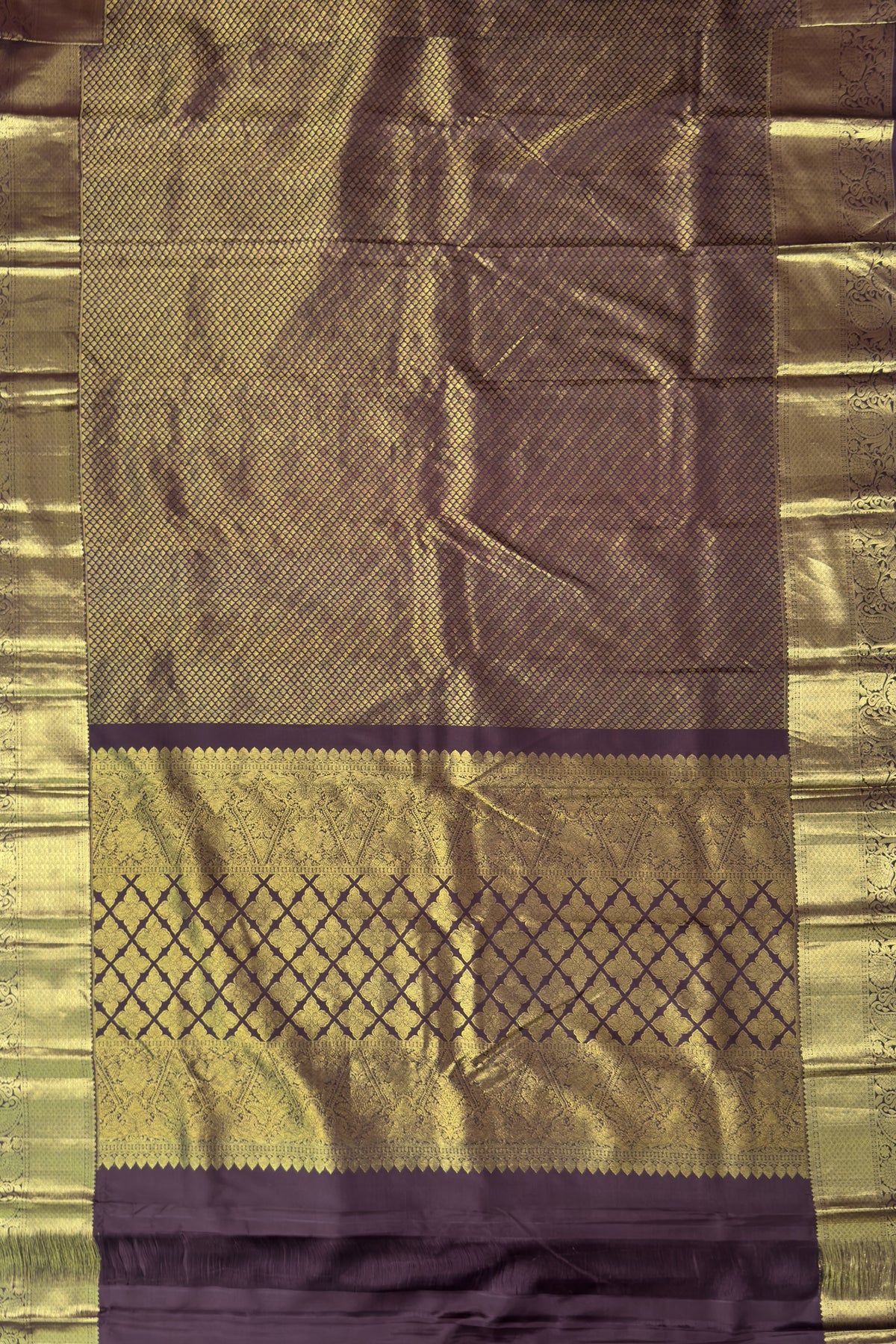 Coffee Brown Pure Silk Handloom Kanjeevaram