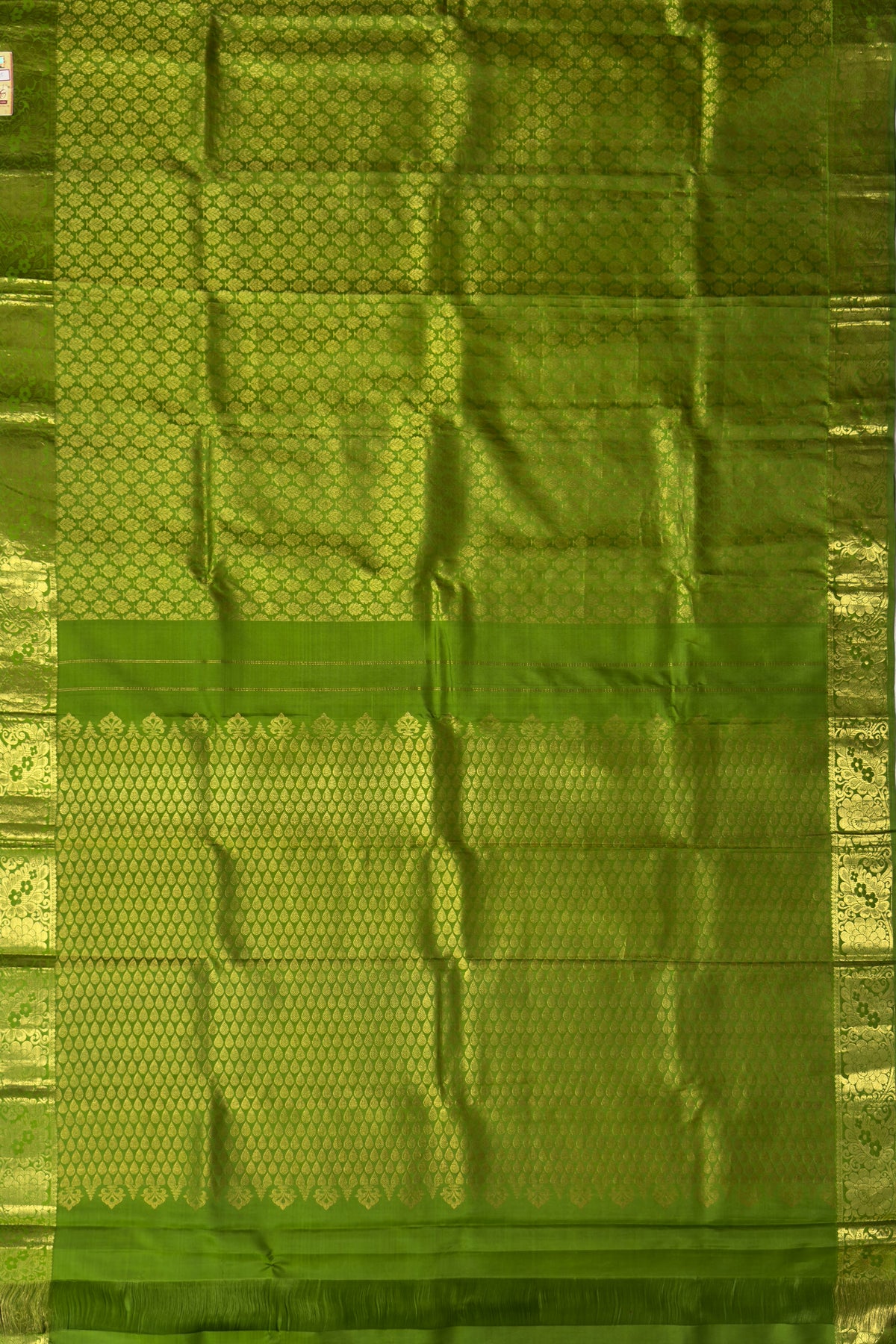 Parrot Green Pure Silk Handloom Kanjeevaram