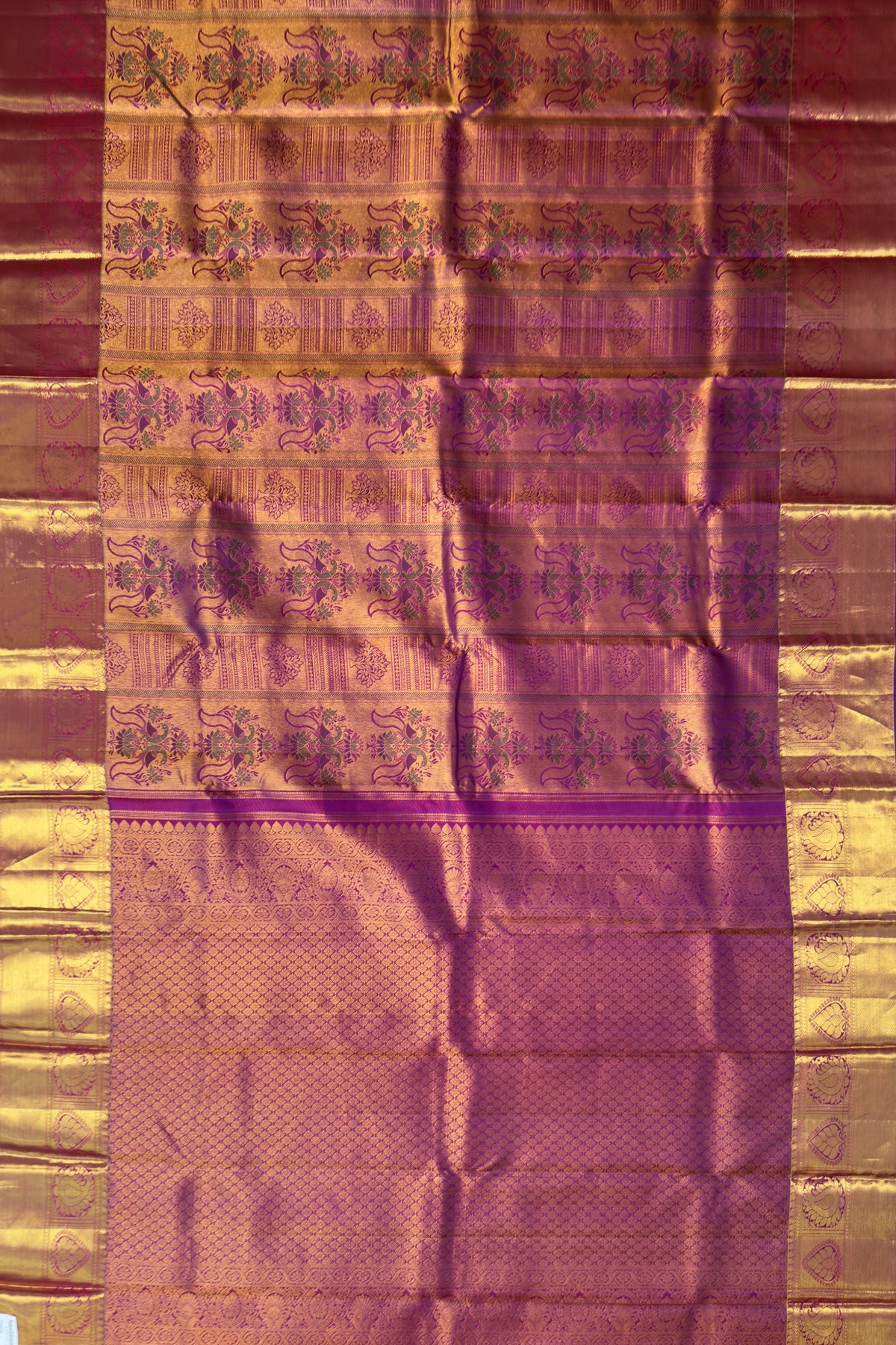 Purple Pure Silk Handloom Kanjeevaram