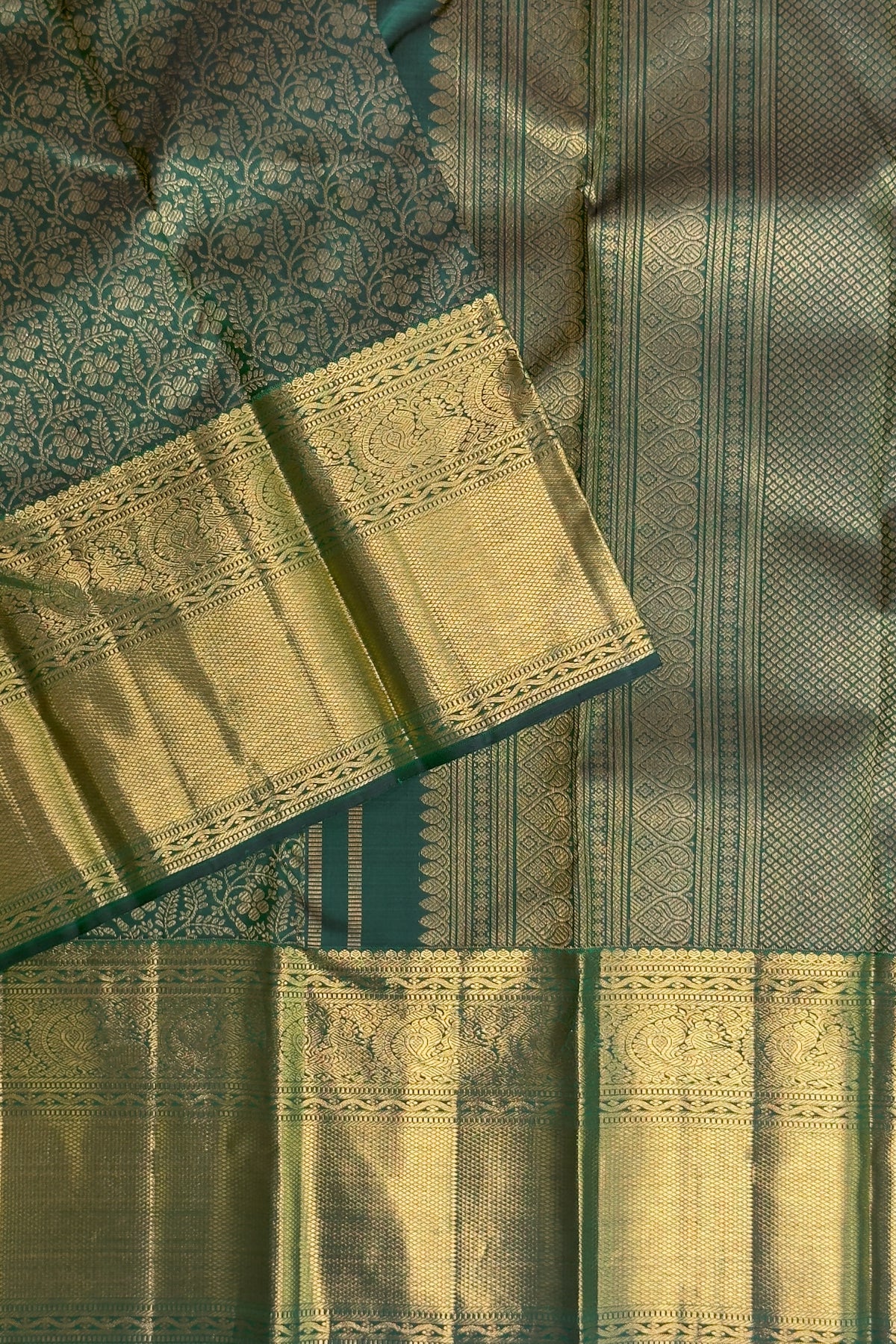 Green Pure Silk Handloom Kanjeevaram