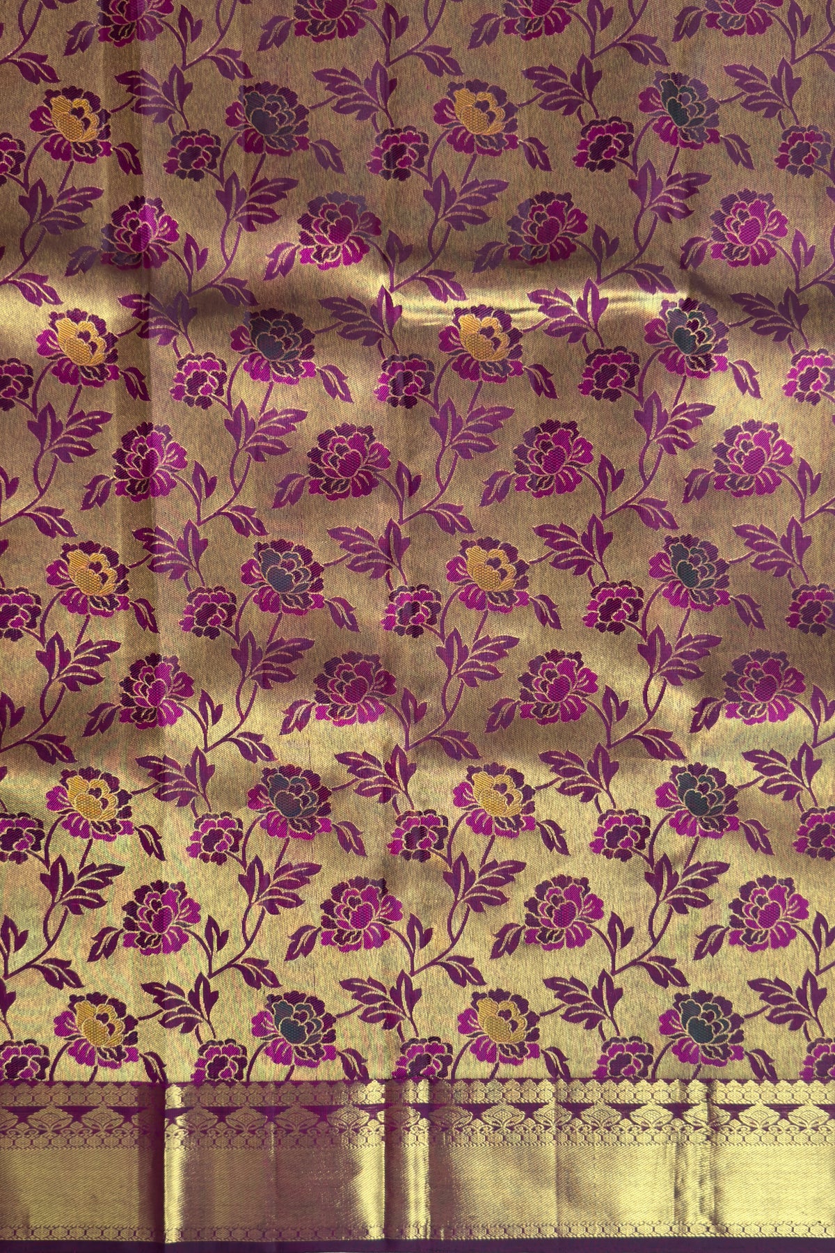 Purple Pure Silk Handloom Kanjeevaram
