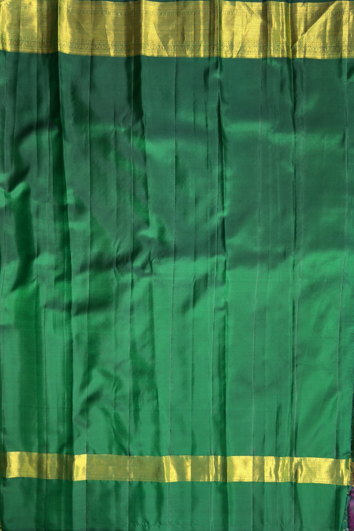 Bottle Green Pure Silk Handloom Kanjeevaram