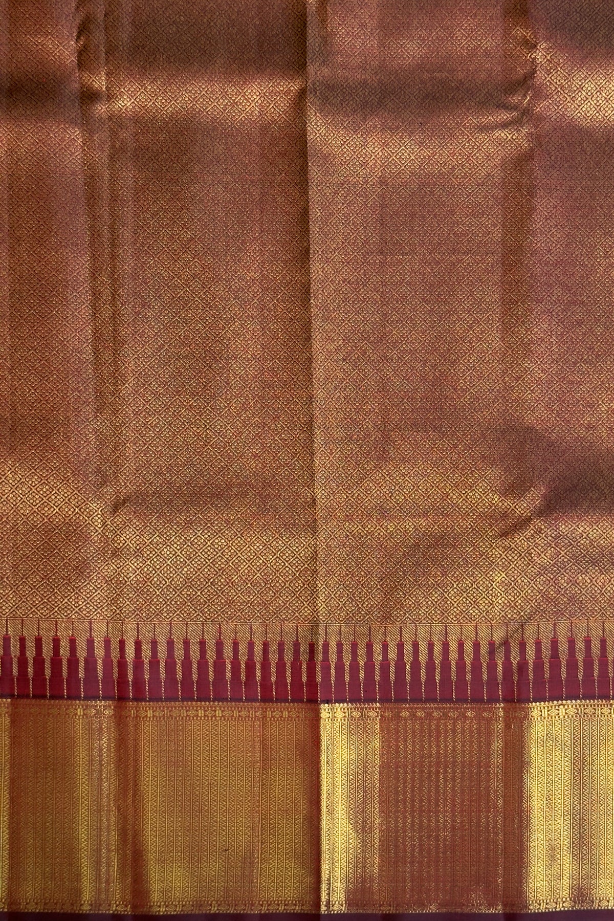 Maroon Pure Silk Handloom Kanjeevaram