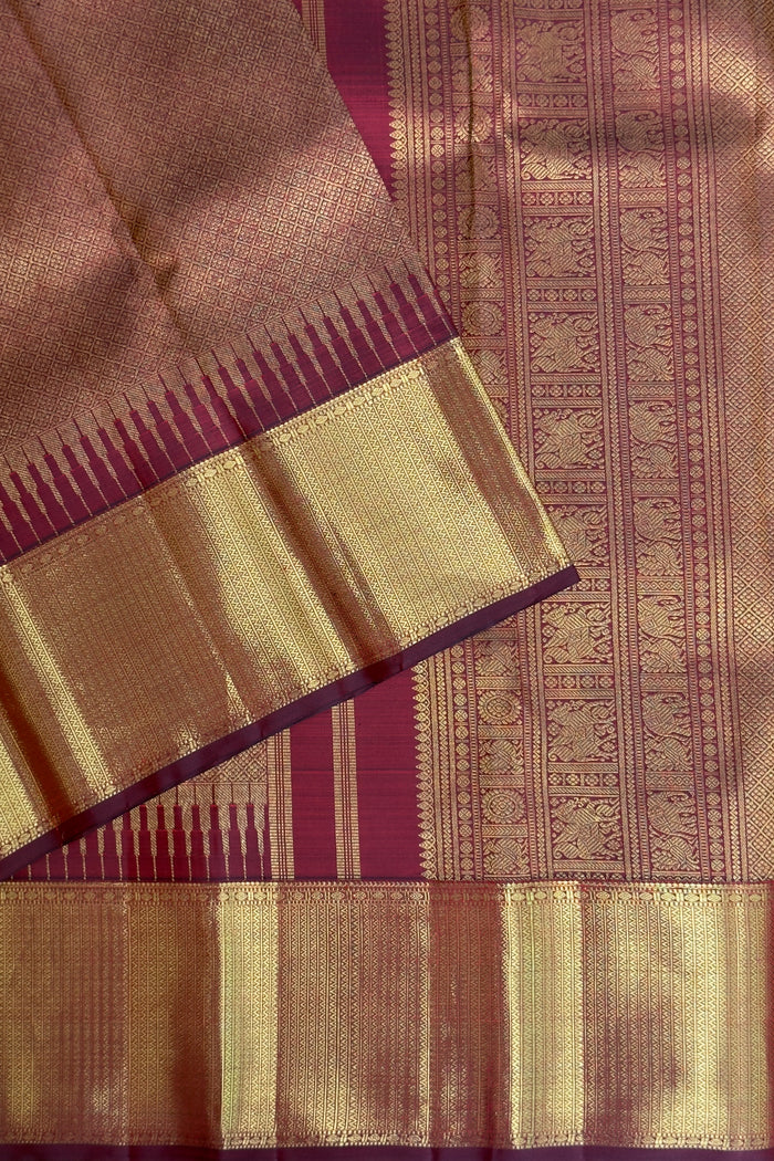 Maroon Pure Silk Handloom Kanjeevaram