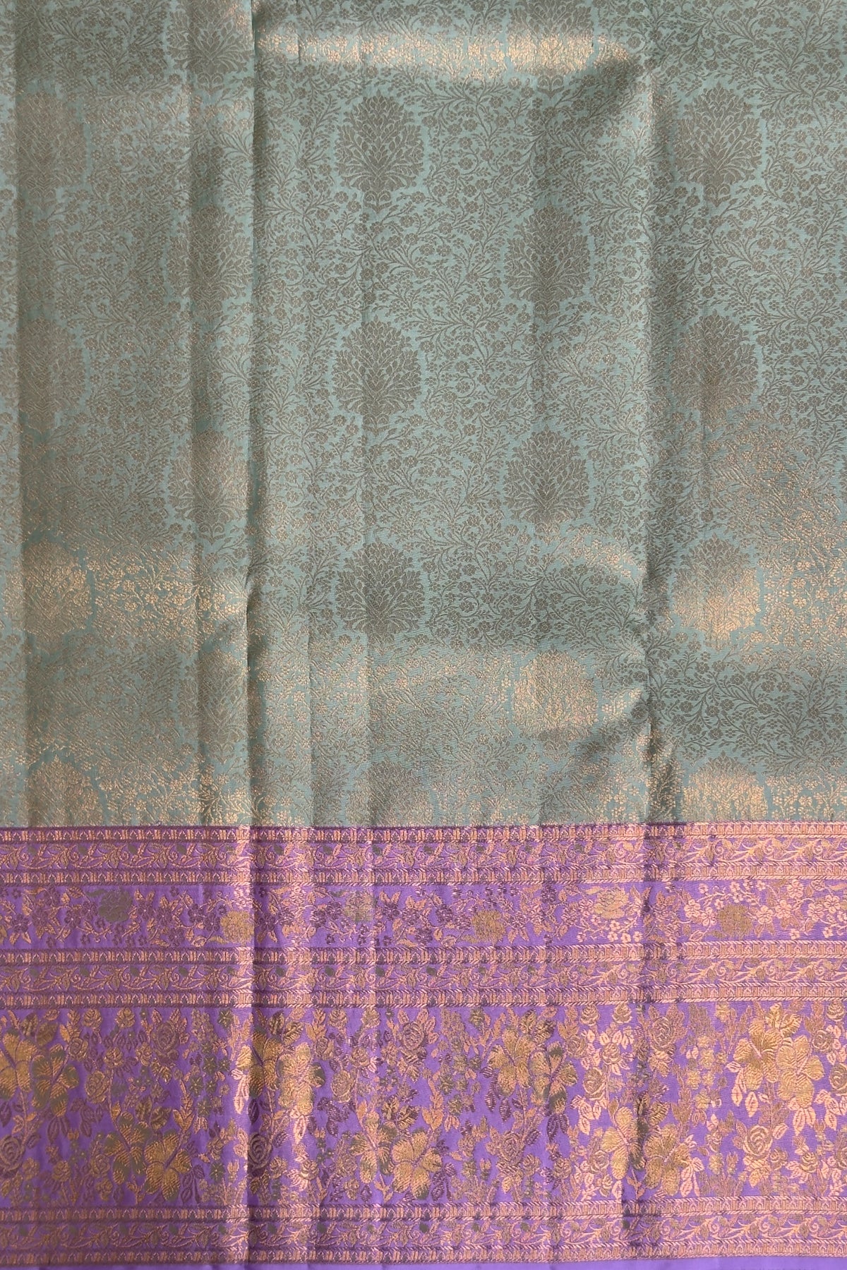 Pista Green Pure Silk Handloom Kanjeevaram