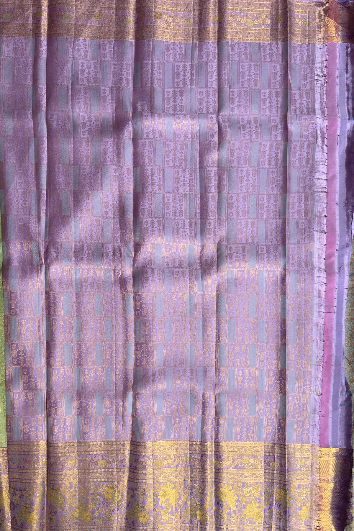 Pista Green Pure Silk Handloom Kanjeevaram