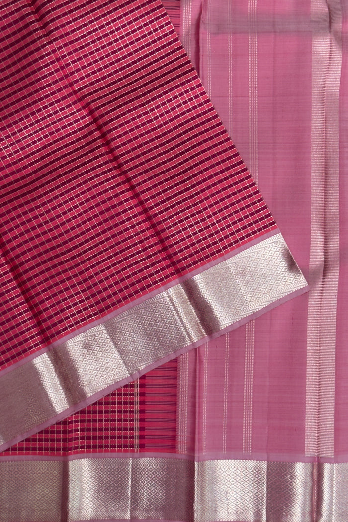 Pink Pure Silk Handloom Kanjeevaram