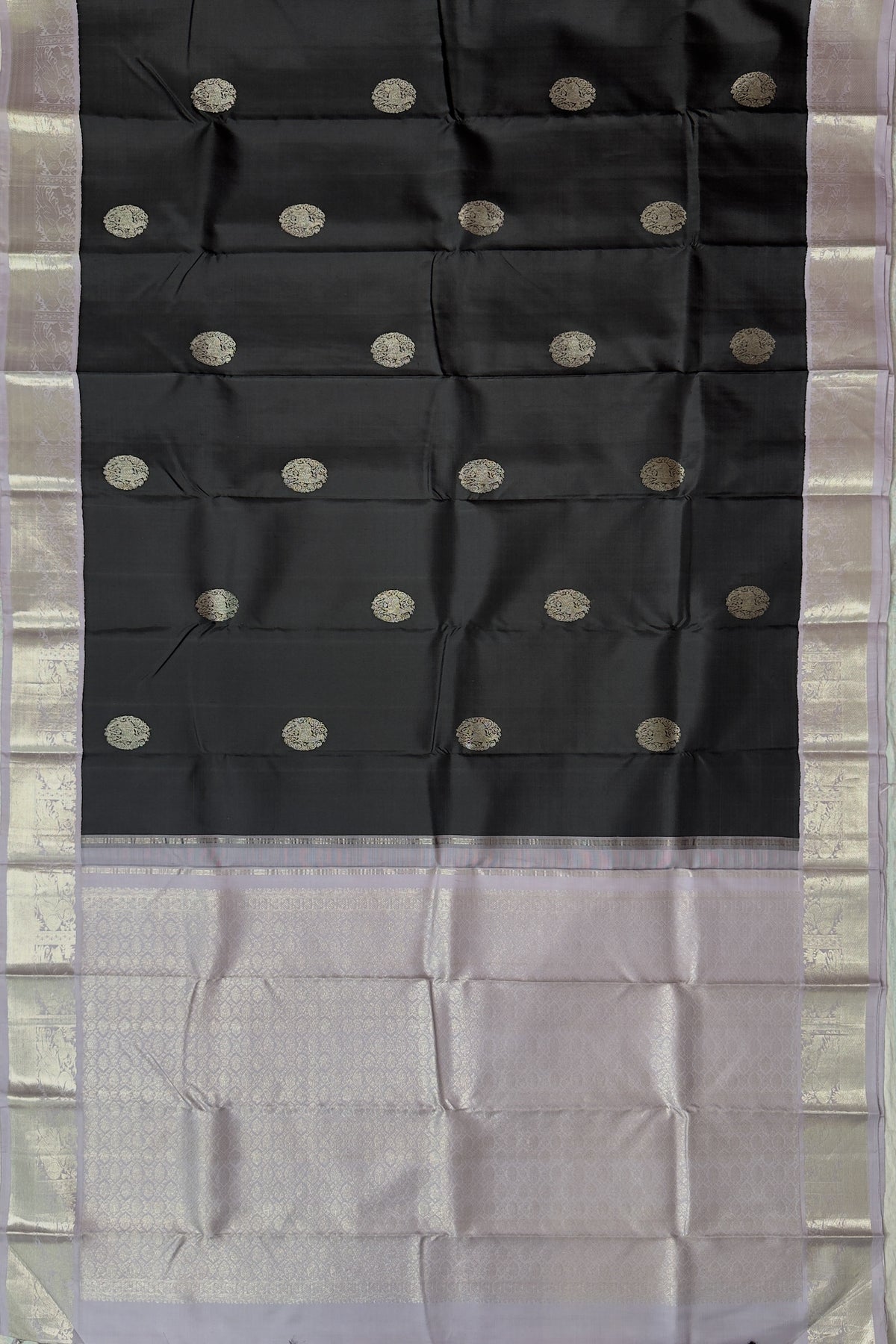 Black Pure Silk Handloom Kanjeevaram