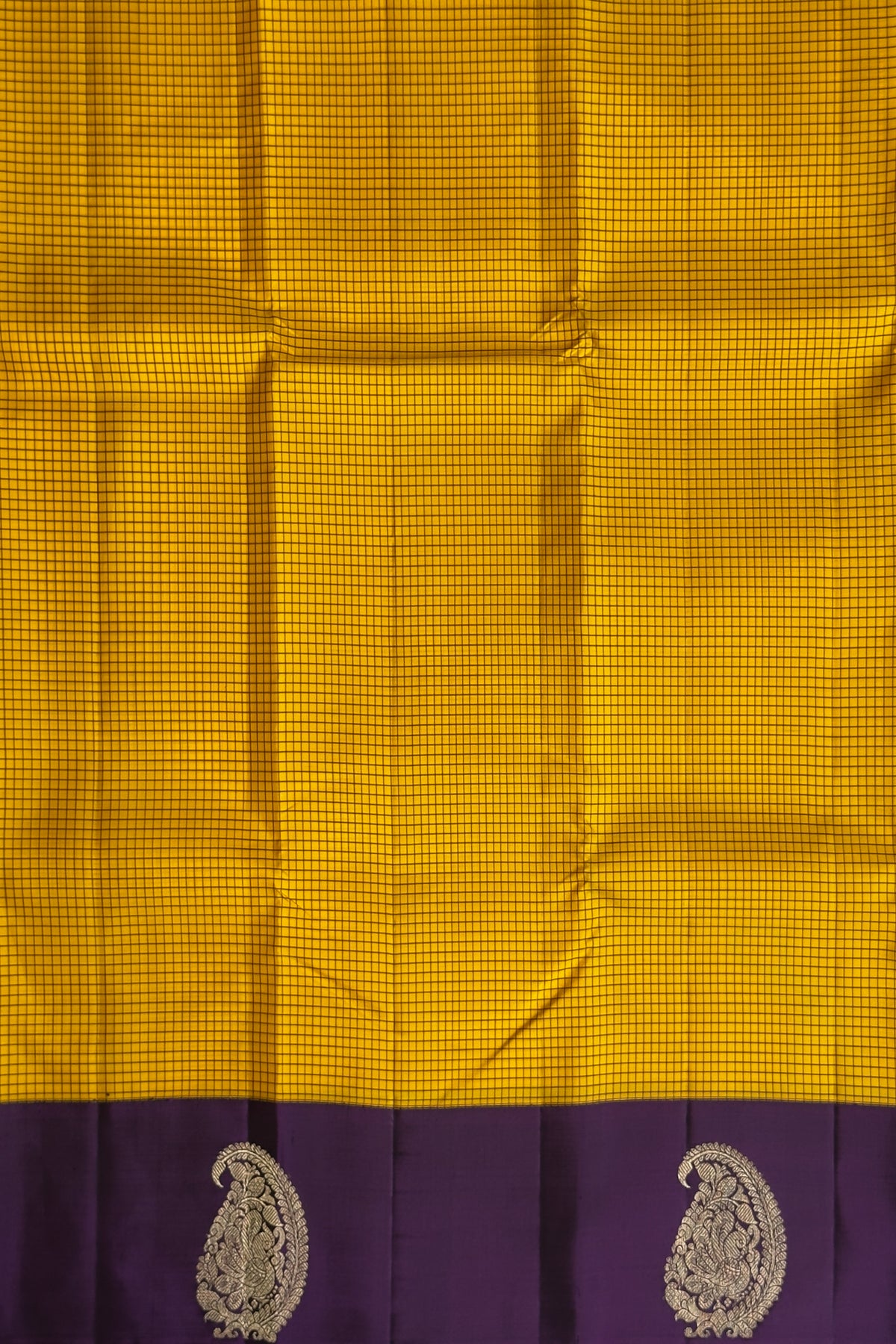 Yellow Pure Silk Handloom Kanjeevaram