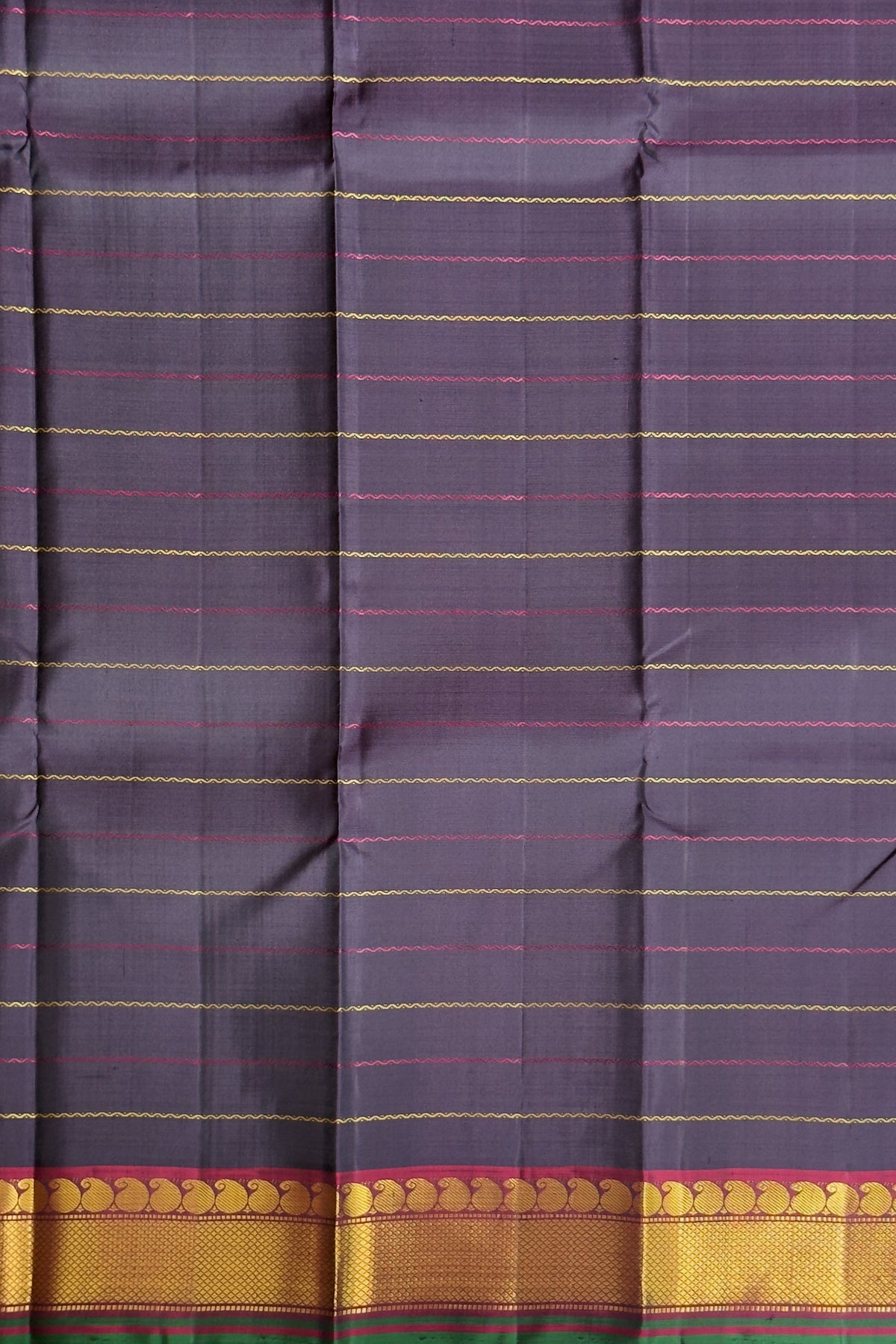Deep Purple Pure Silk Handloom Kanjeevaram