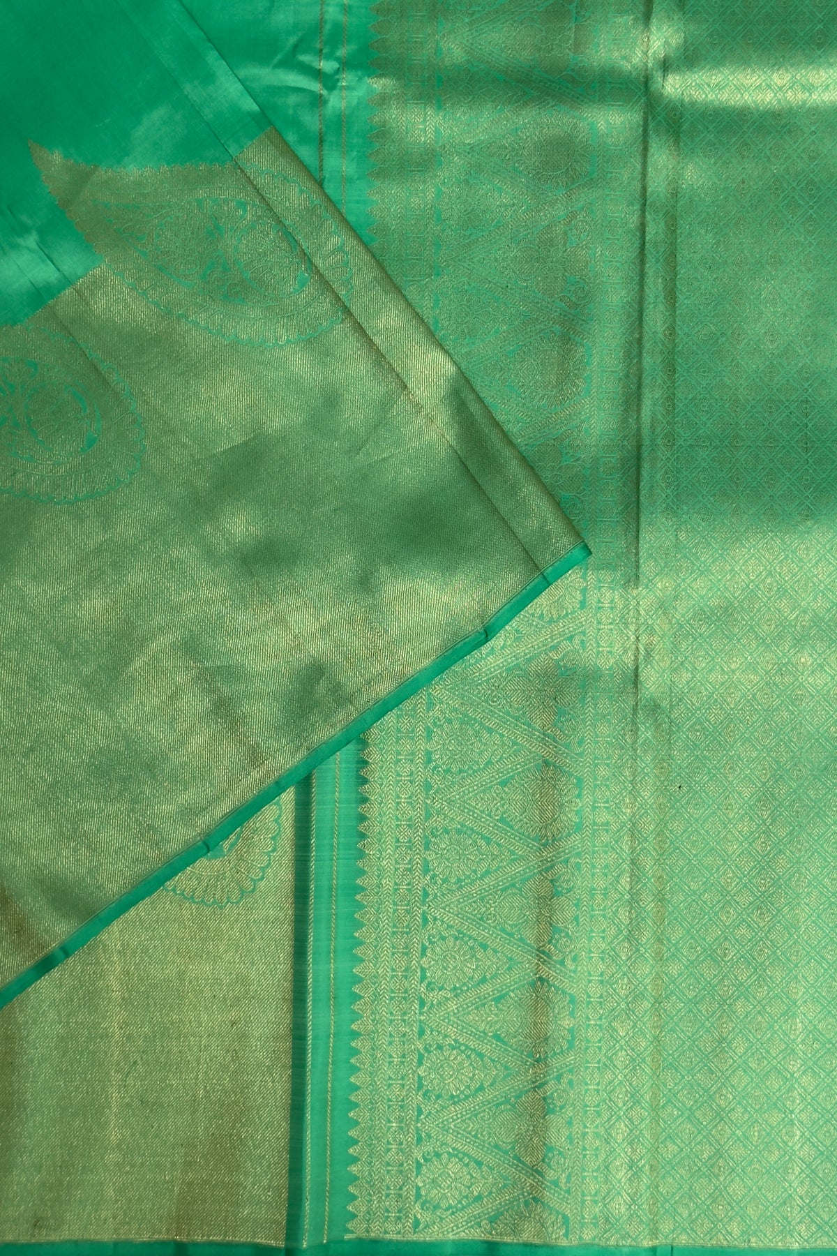Mint Green Pure Silk Handloom Kanjeevaram