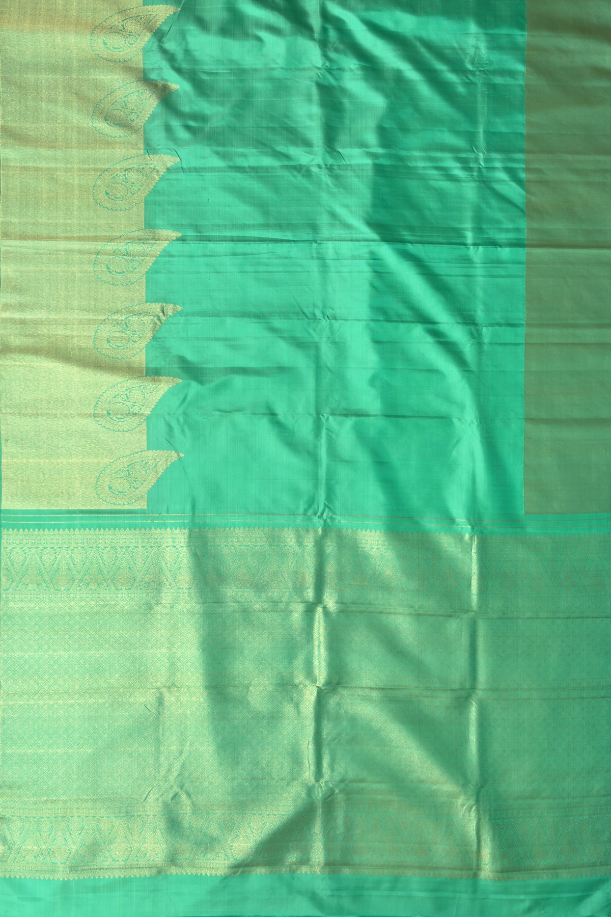 Mint Green Pure Silk Handloom Kanjeevaram