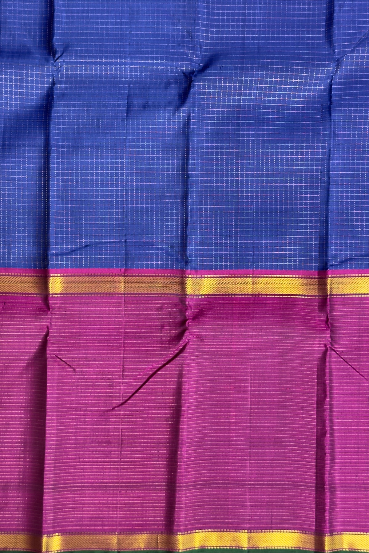 Blue Pure Silk Handloom Kanjeevaram