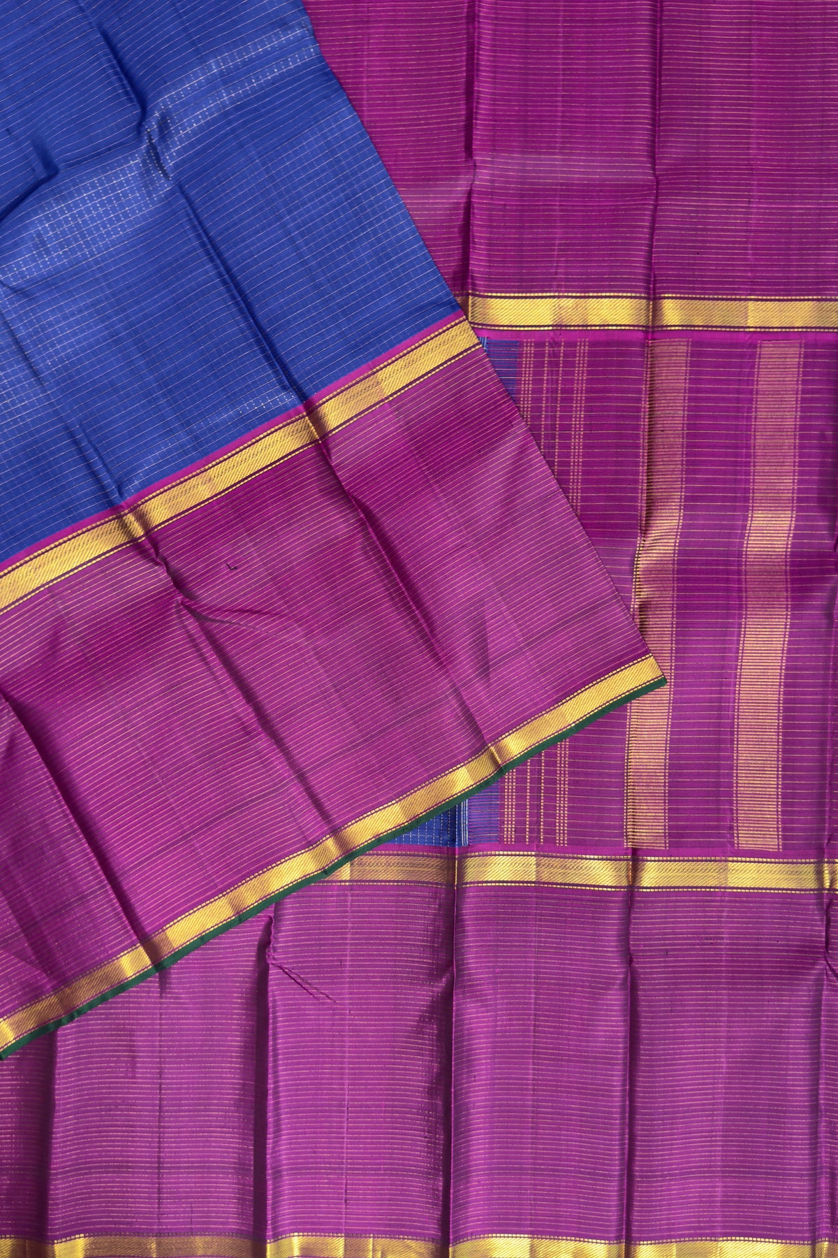 Blue Pure Silk Handloom Kanjeevaram