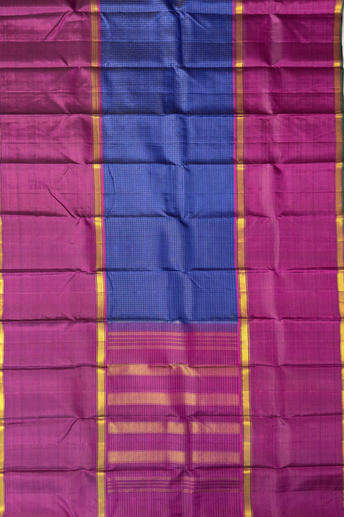 Blue Pure Silk Handloom Kanjeevaram